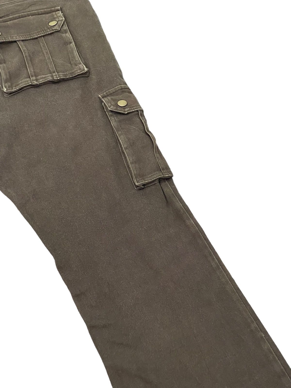 Japanese Brand Flare Cargo Multipocket Semantic Design Stretch 4🟦6 Size US 32 / EU 48 - 18 Thumbnail
