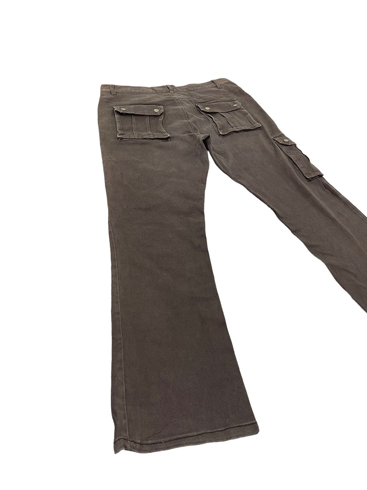 Japanese Brand Flare Cargo Multipocket Semantic Design Stretch 4🟦6 Size US 32 / EU 48 - 13 Thumbnail
