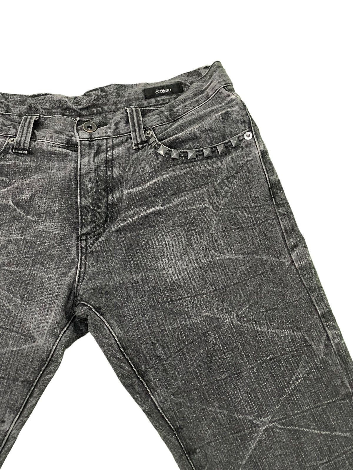Japanese Brand Flare Jeans Sortisso Barb Wire Curv Leg Low Rise Denim 4🟦6 Size US 31 - 17 Thumbnail
