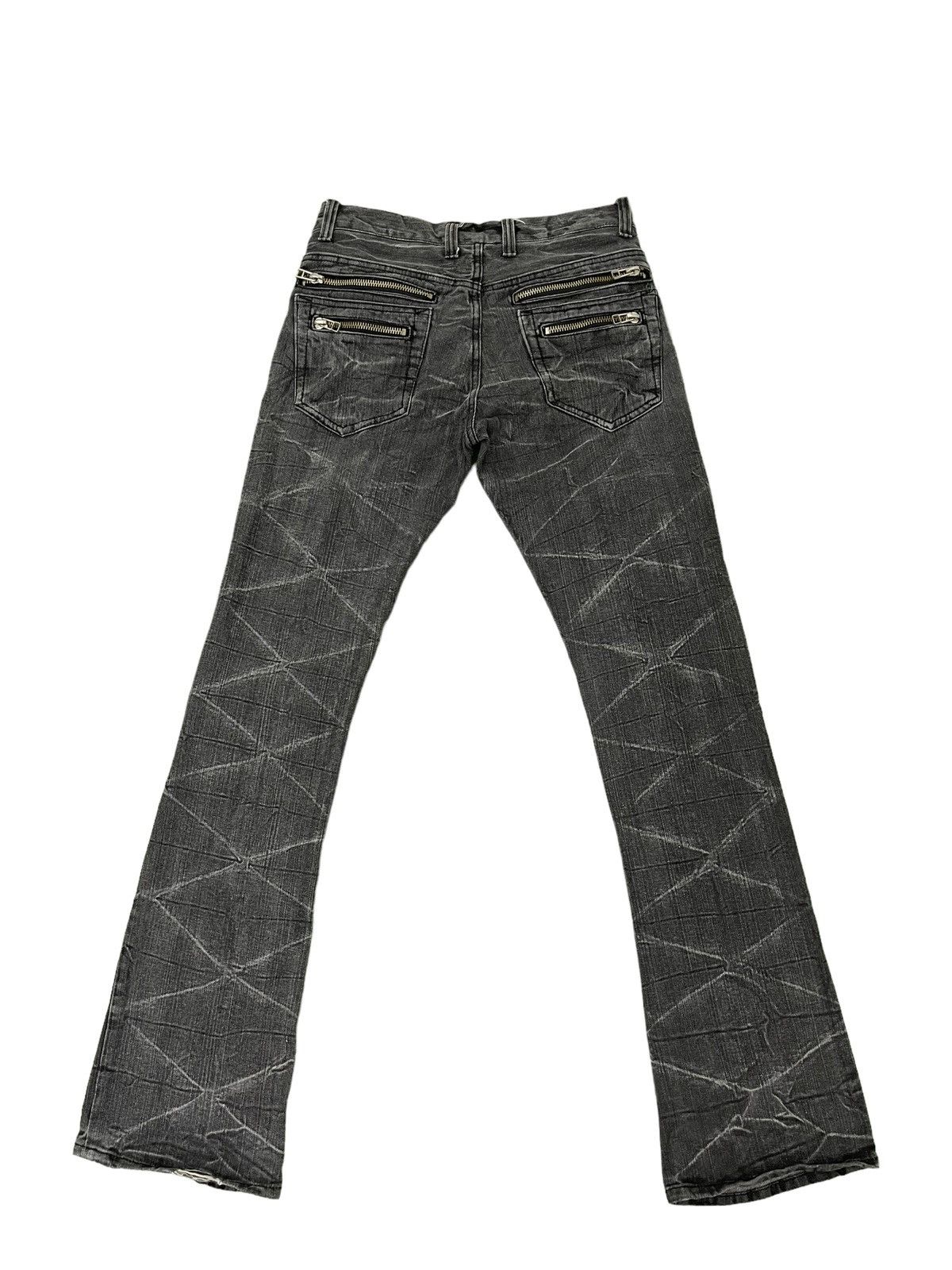 Japanese Brand Flare Jeans Sortisso Barb Wire Curv Leg Low Rise Denim 4🟦6 Size US 31 - 2 Thumbnail