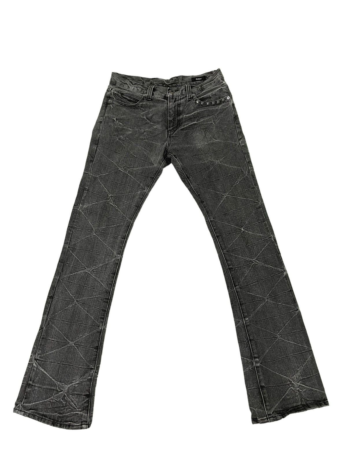 Japanese Brand Flare Jeans Sortisso Barb Wire Curv Leg Low Rise Denim 4🟦6 Size US 31 - 10 Thumbnail