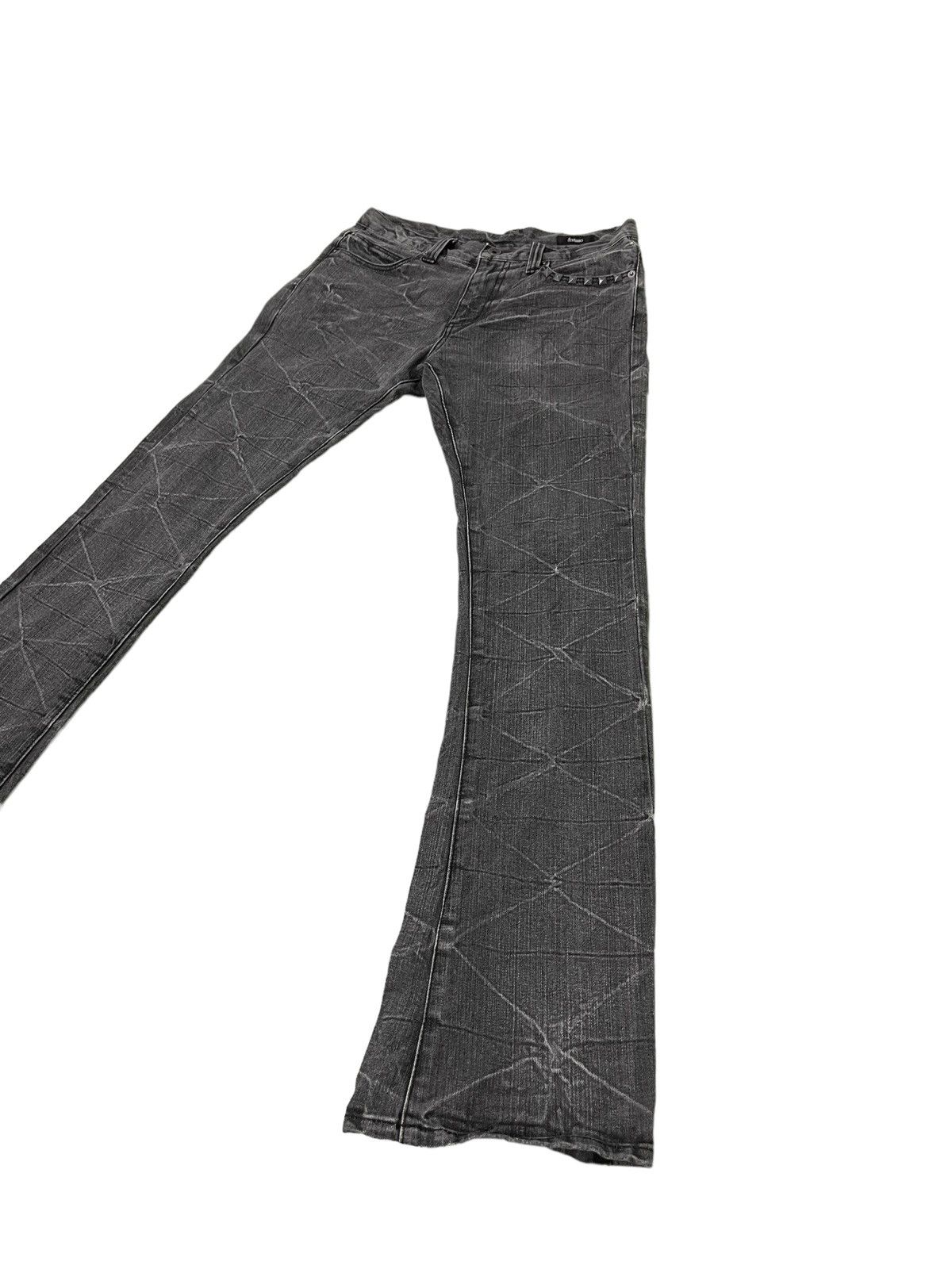 Japanese Brand Flare Jeans Sortisso Barb Wire Curv Leg Low Rise Denim 4🟦6 Size US 31 - 12 Thumbnail