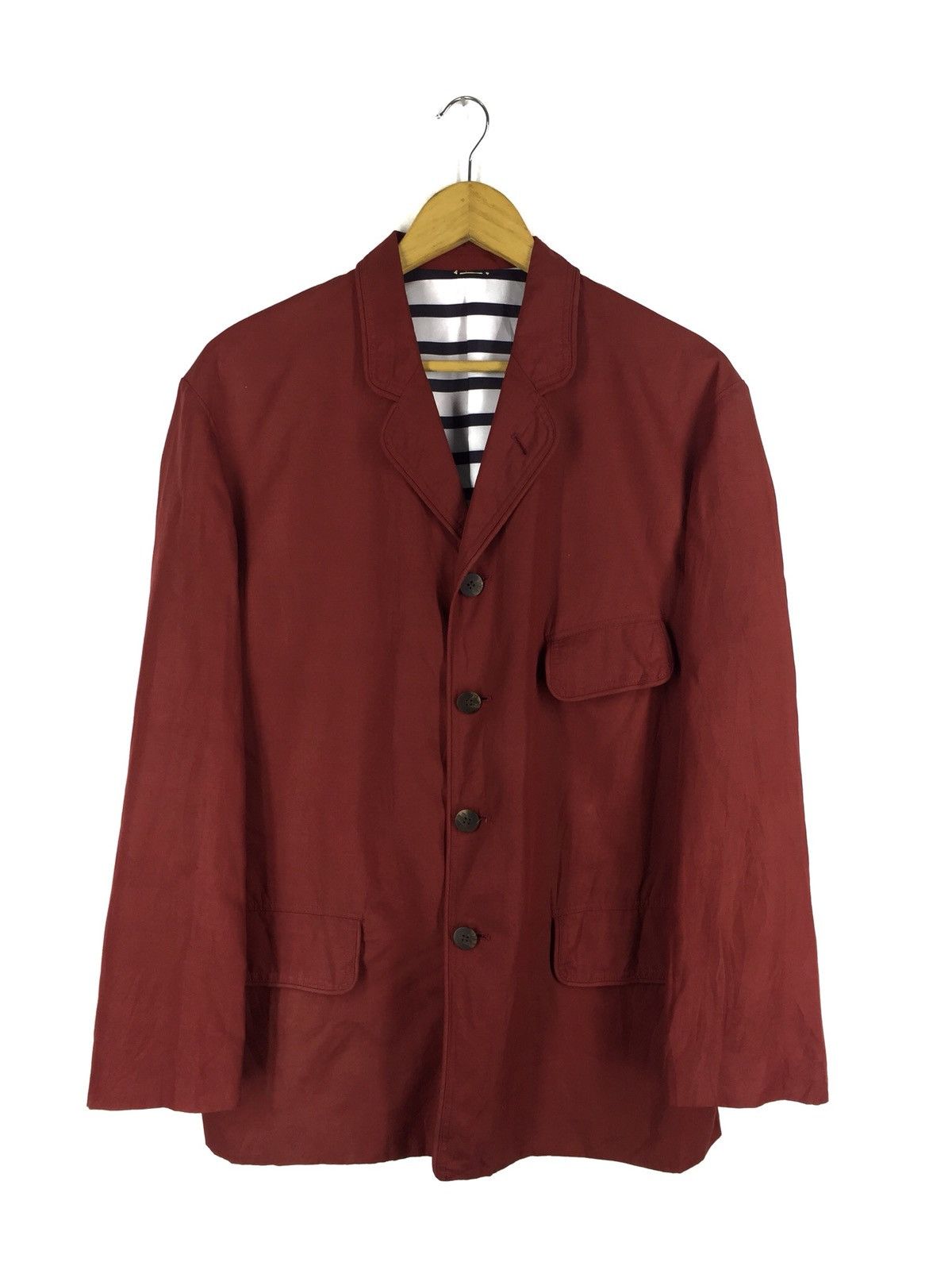 image of Gaultier Homme Objet x Jean Paul Gaultier Jpg Chore Jacket in Maroon, Men's (Size Large)