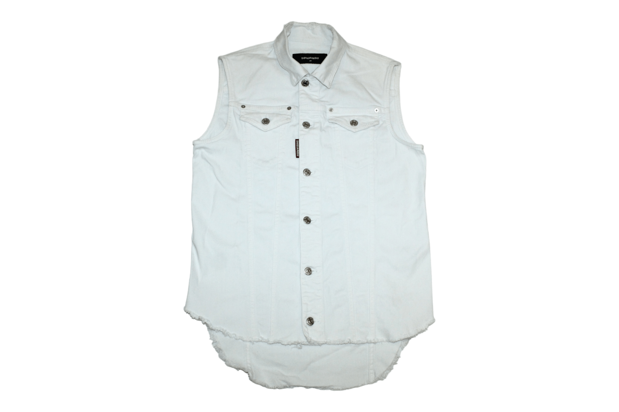 Dsquared2 Dsquared2 sleeveless fringed distressed denim overshirt Size US M / EU 48-50 / 2 - 2 Thumbnail