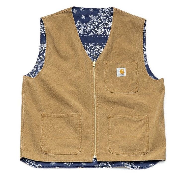 Carhartt Wip CARHARTT WIP SS21 BANDANA WORK VEST REVERSIBLE JACKET Size US S / EU 44-46 / 1 - 2 Thumbnail