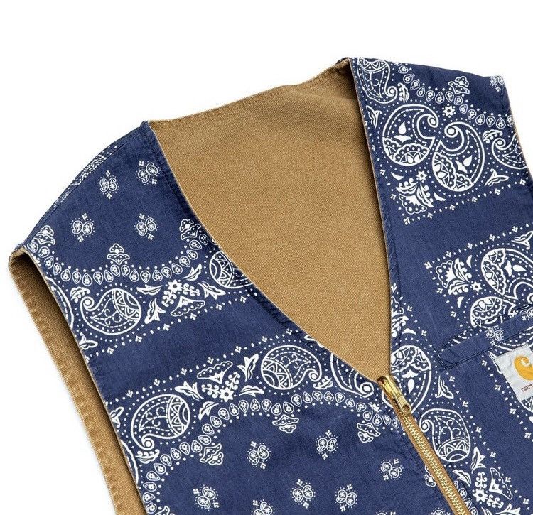 Carhartt Wip CARHARTT WIP SS21 BANDANA WORK VEST REVERSIBLE JACKET Size US S / EU 44-46 / 1 - 8 Thumbnail