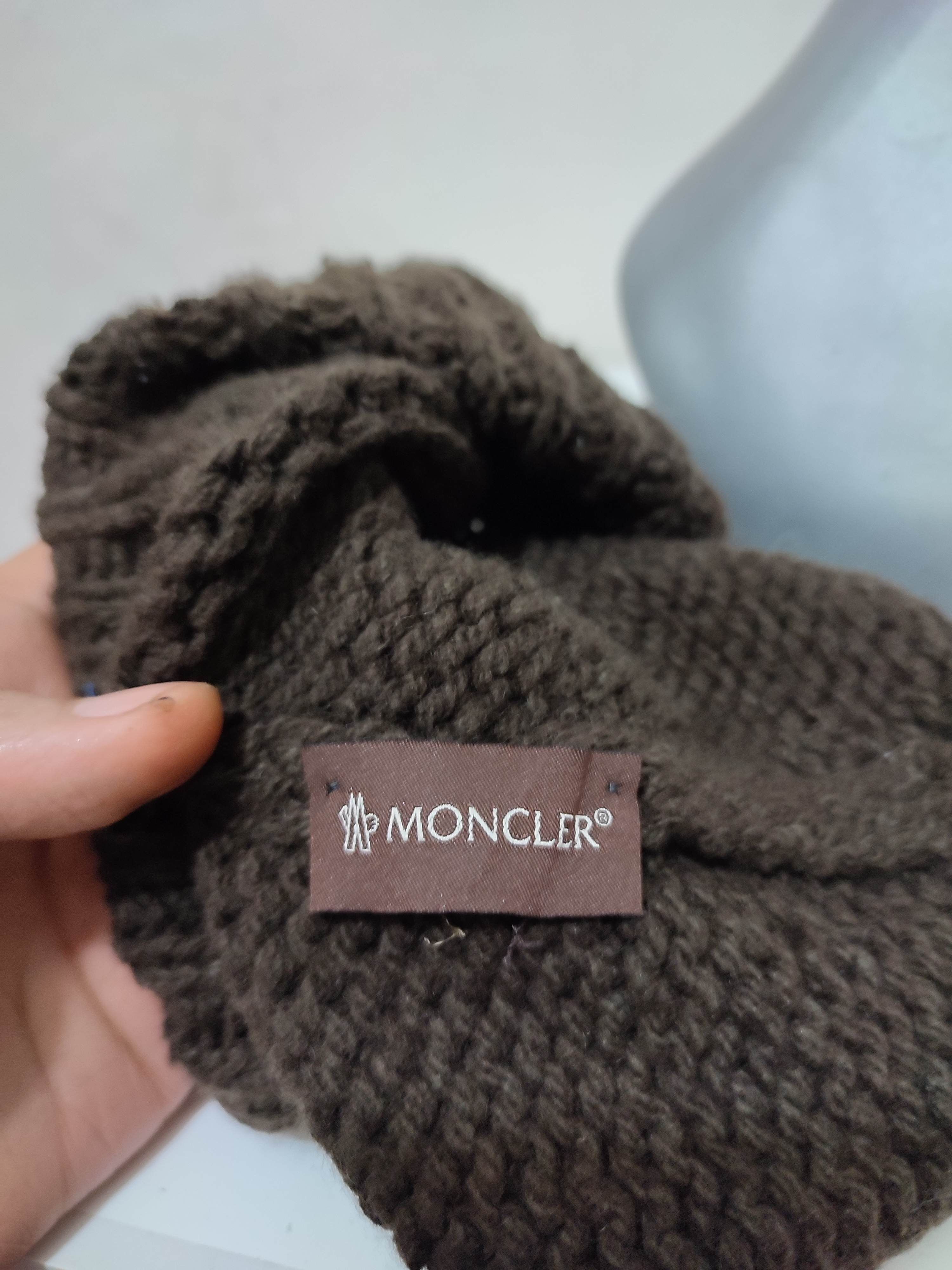 Moncler Moncler Brown Knitted Beanie Hats Size ONE SIZE - 6 Thumbnail