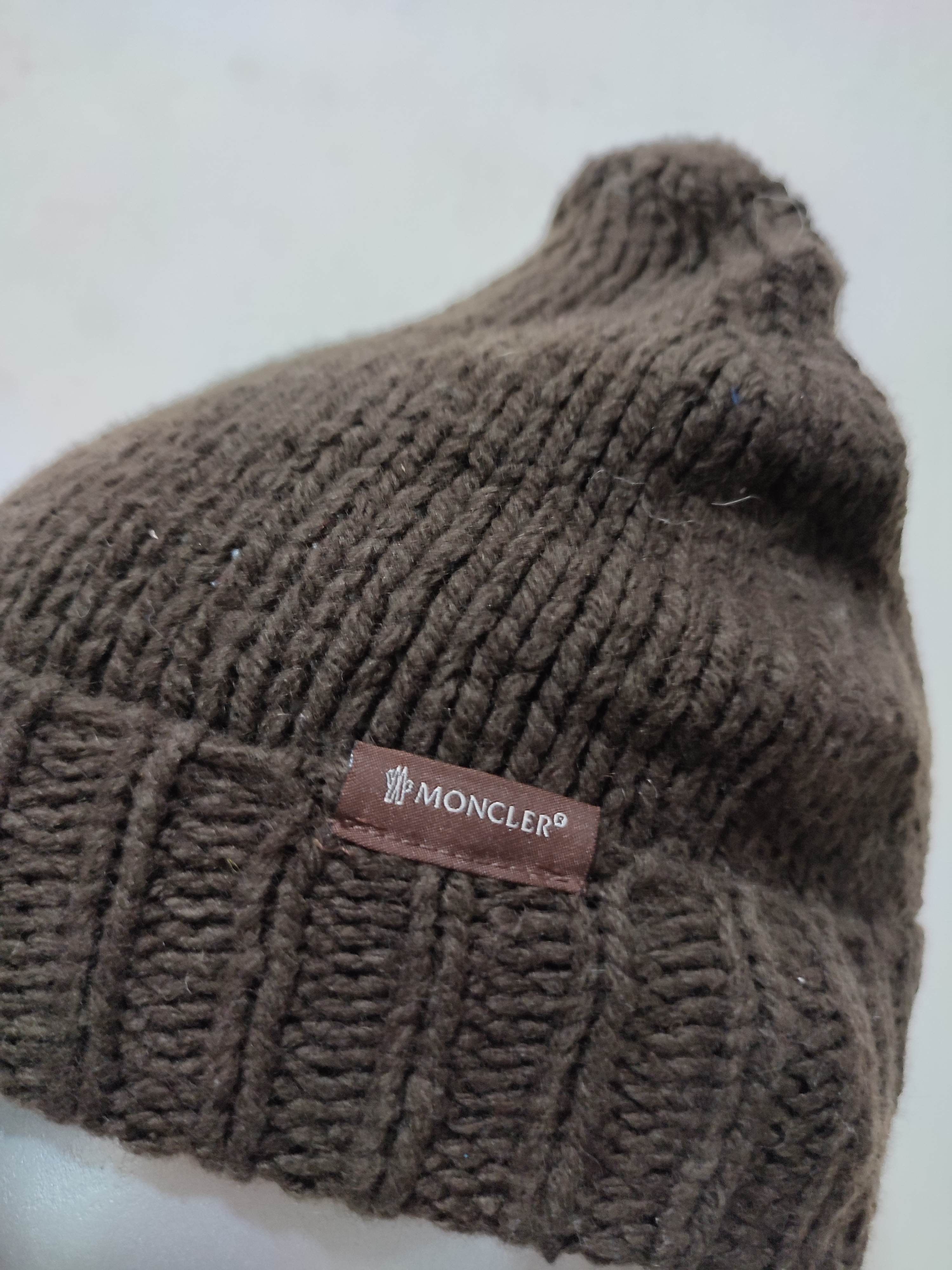 Moncler Moncler Brown Knitted Beanie Hats Size ONE SIZE - 2 Thumbnail