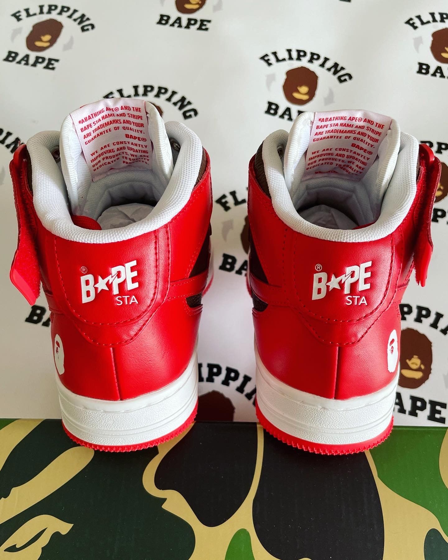 Bape BAPE STA MID #2 RED Size US 9 / EU 42 - 6 Thumbnail