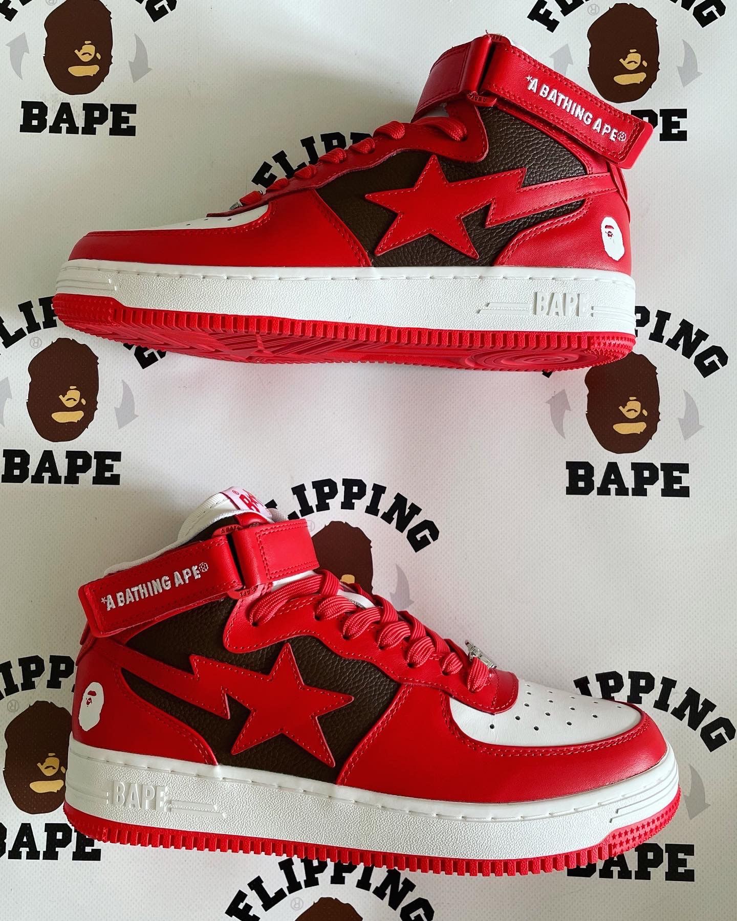 Bape BAPE STA MID #2 RED Size US 9 / EU 42 - 4 Thumbnail