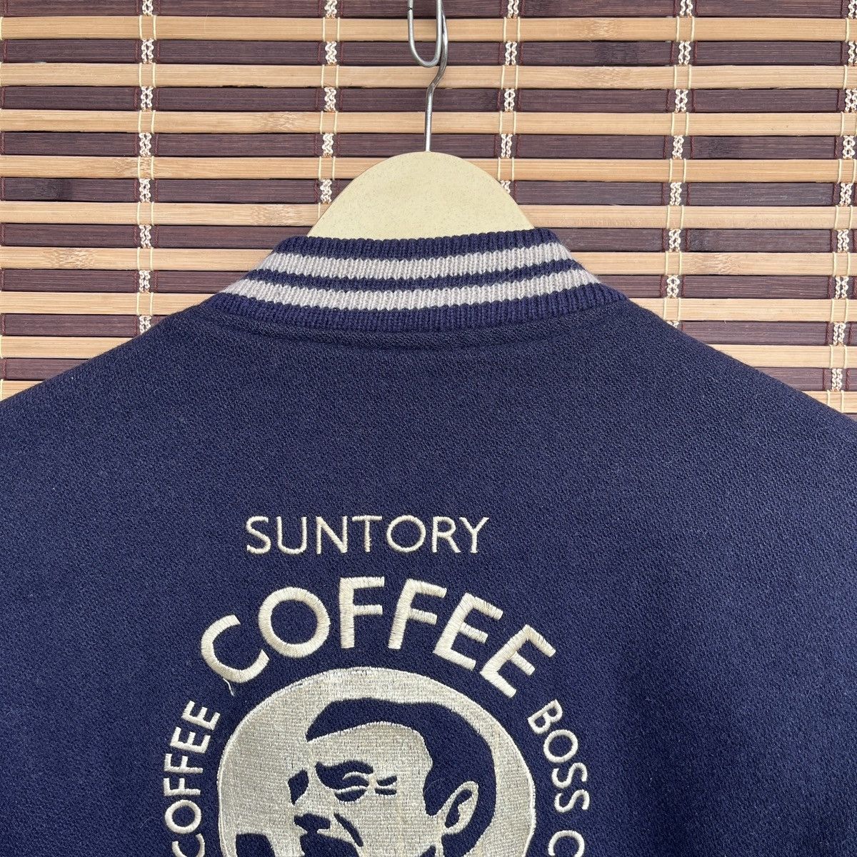 Vintage Japan Leather Suntory Coffee Boss Varsity Jacket Size US L / EU 52-54 / 3 - 18 Thumbnail