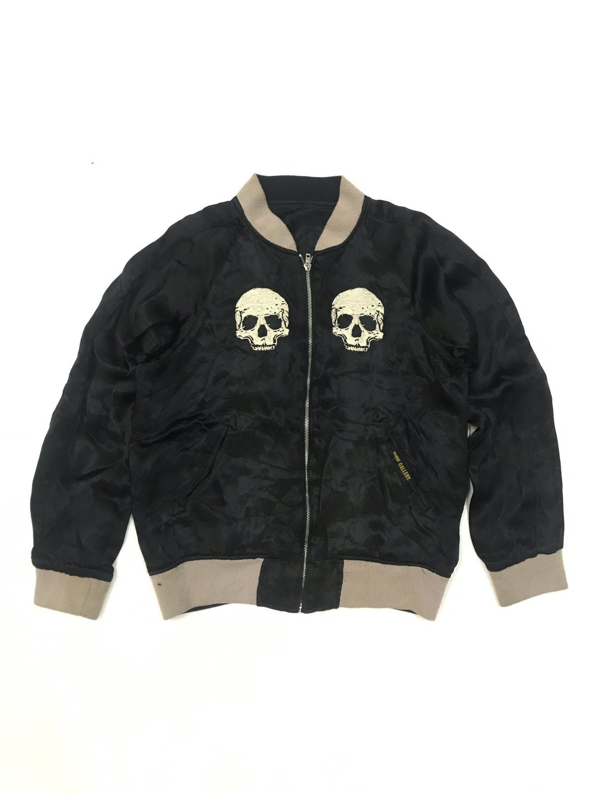 Japanese Brand × RUDE GALLERY RUDE GALLERY JAPAN SKULL EMBROIDERED RAYON JACKET 2 SIDED Size US S / EU 44-46 / 1 - 2 Thumbnail