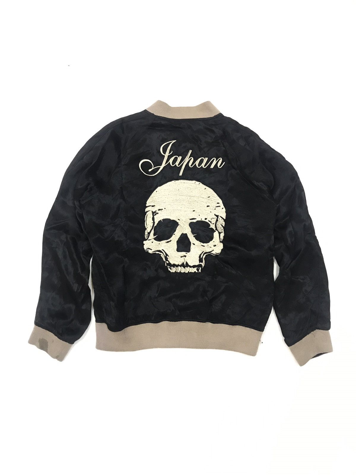 Japanese Brand × RUDE GALLERY RUDE GALLERY JAPAN SKULL EMBROIDERED RAYON JACKET 2 SIDED Size US S / EU 44-46 / 1 - 1 Thumbnail