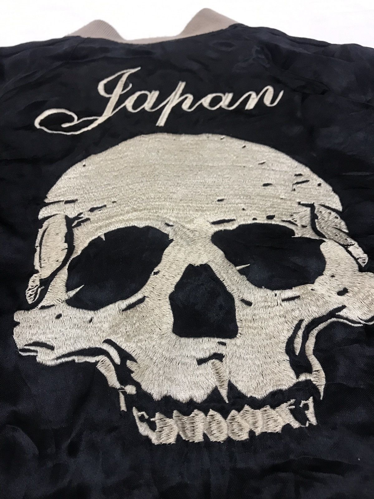 Japanese Brand × RUDE GALLERY RUDE GALLERY JAPAN SKULL EMBROIDERED RAYON JACKET 2 SIDED Size US S / EU 44-46 / 1 - 12 Thumbnail