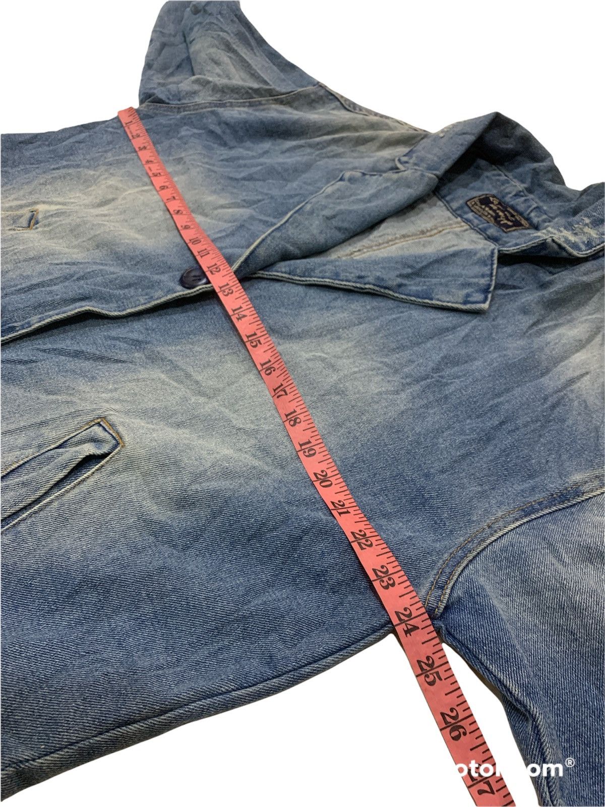 Japanese Brand LA VIE EST UN VOYAGE DENIM TRENCH COAT LONG JACKET Size US L / EU 52-54 / 3 - 5 Thumbnail