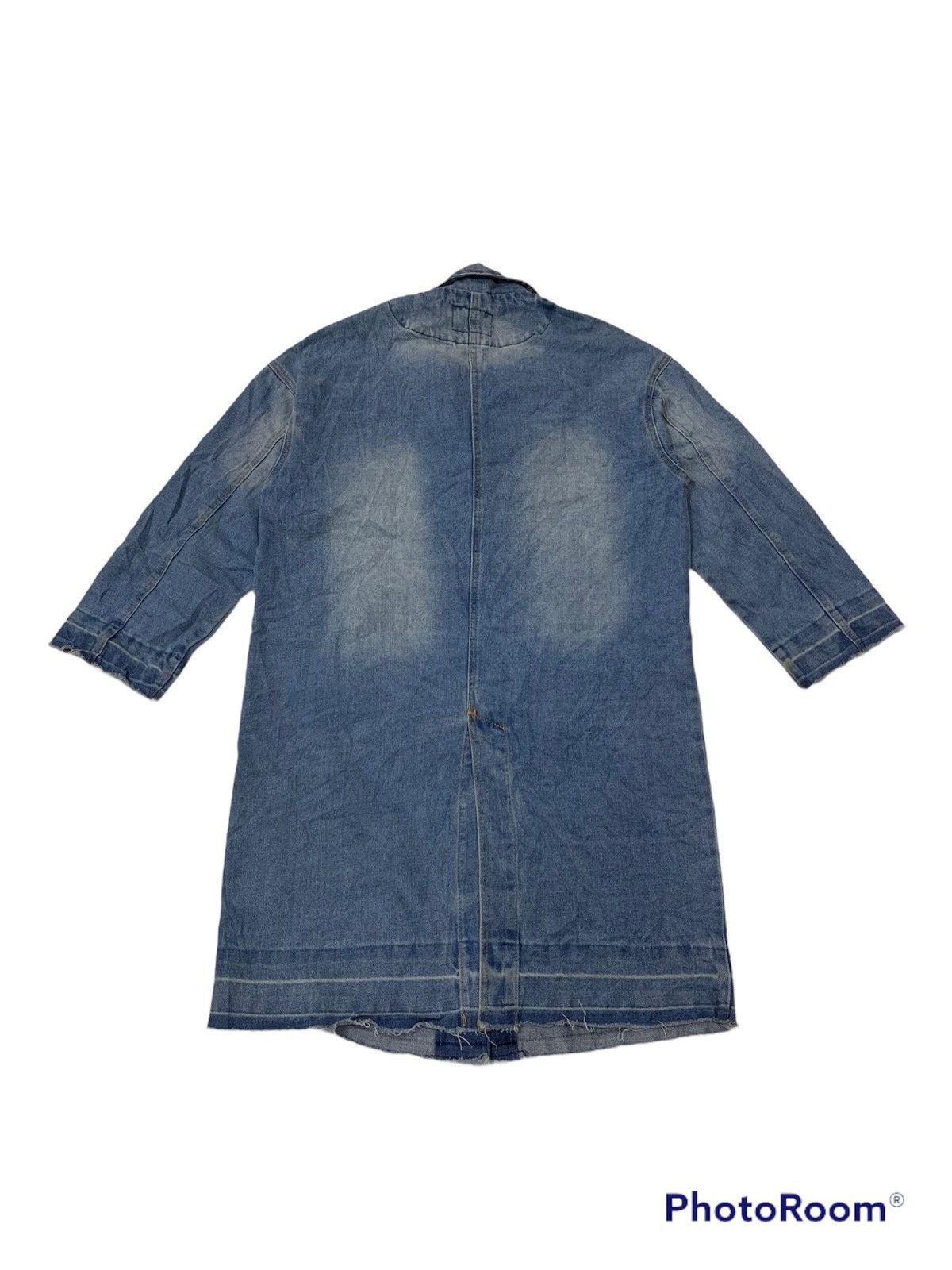 Japanese Brand LA VIE EST UN VOYAGE DENIM TRENCH COAT LONG JACKET Size US L / EU 52-54 / 3 - 2 Thumbnail