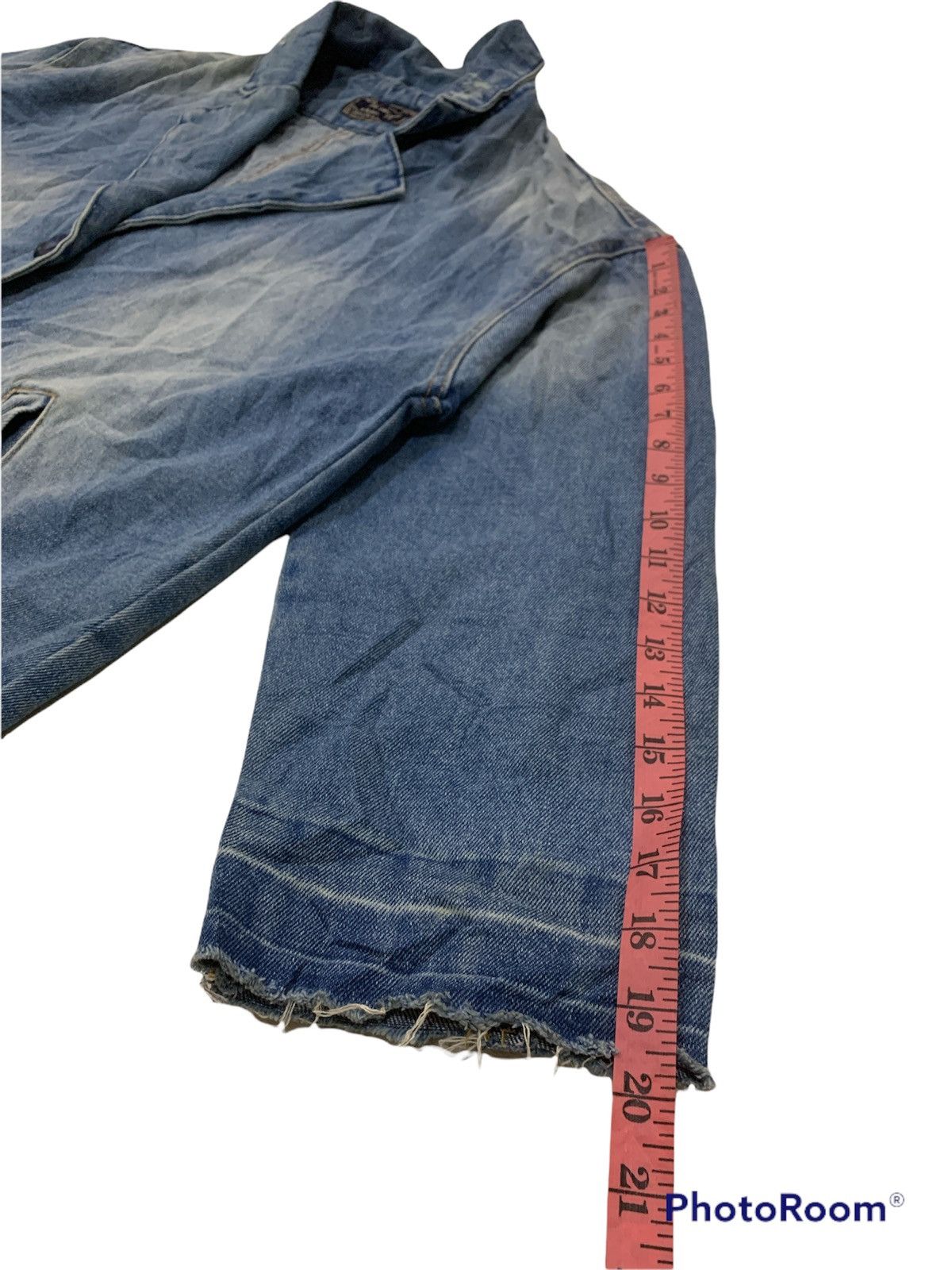 Japanese Brand LA VIE EST UN VOYAGE DENIM TRENCH COAT LONG JACKET Size US L / EU 52-54 / 3 - 4 Thumbnail