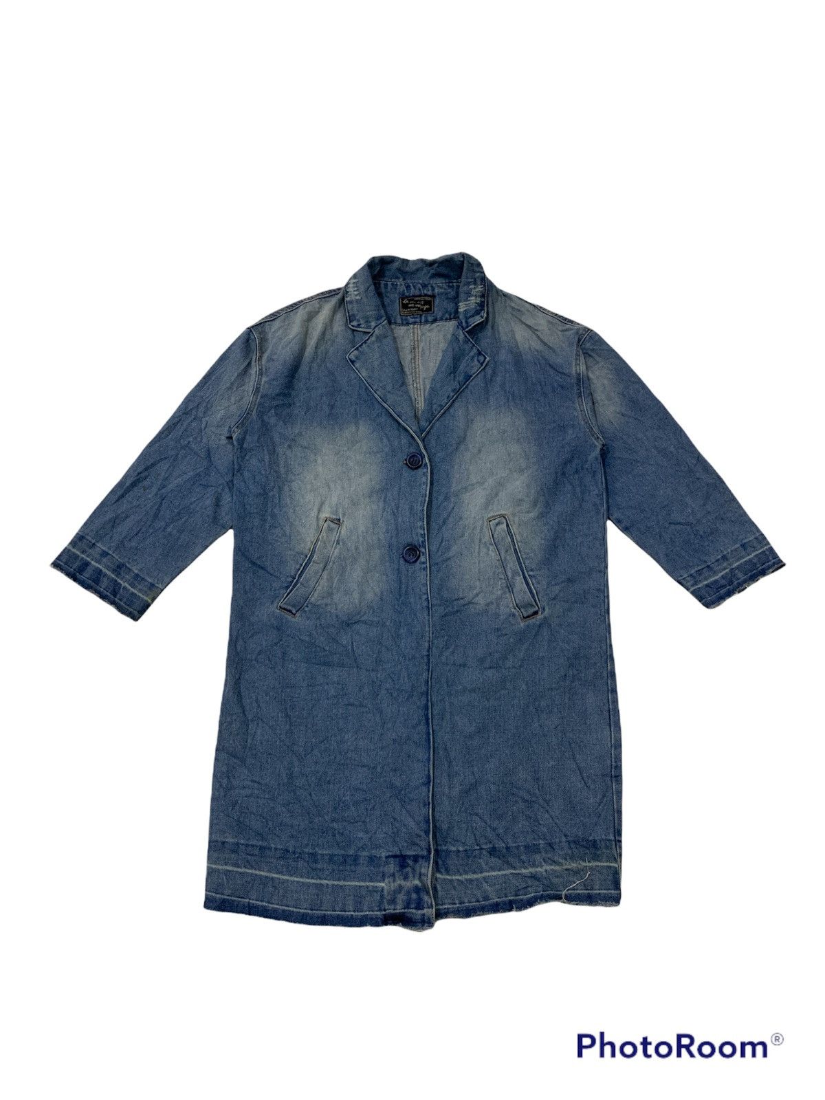 Japanese Brand LA VIE EST UN VOYAGE DENIM TRENCH COAT LONG JACKET Size US L / EU 52-54 / 3 - 1 Thumbnail