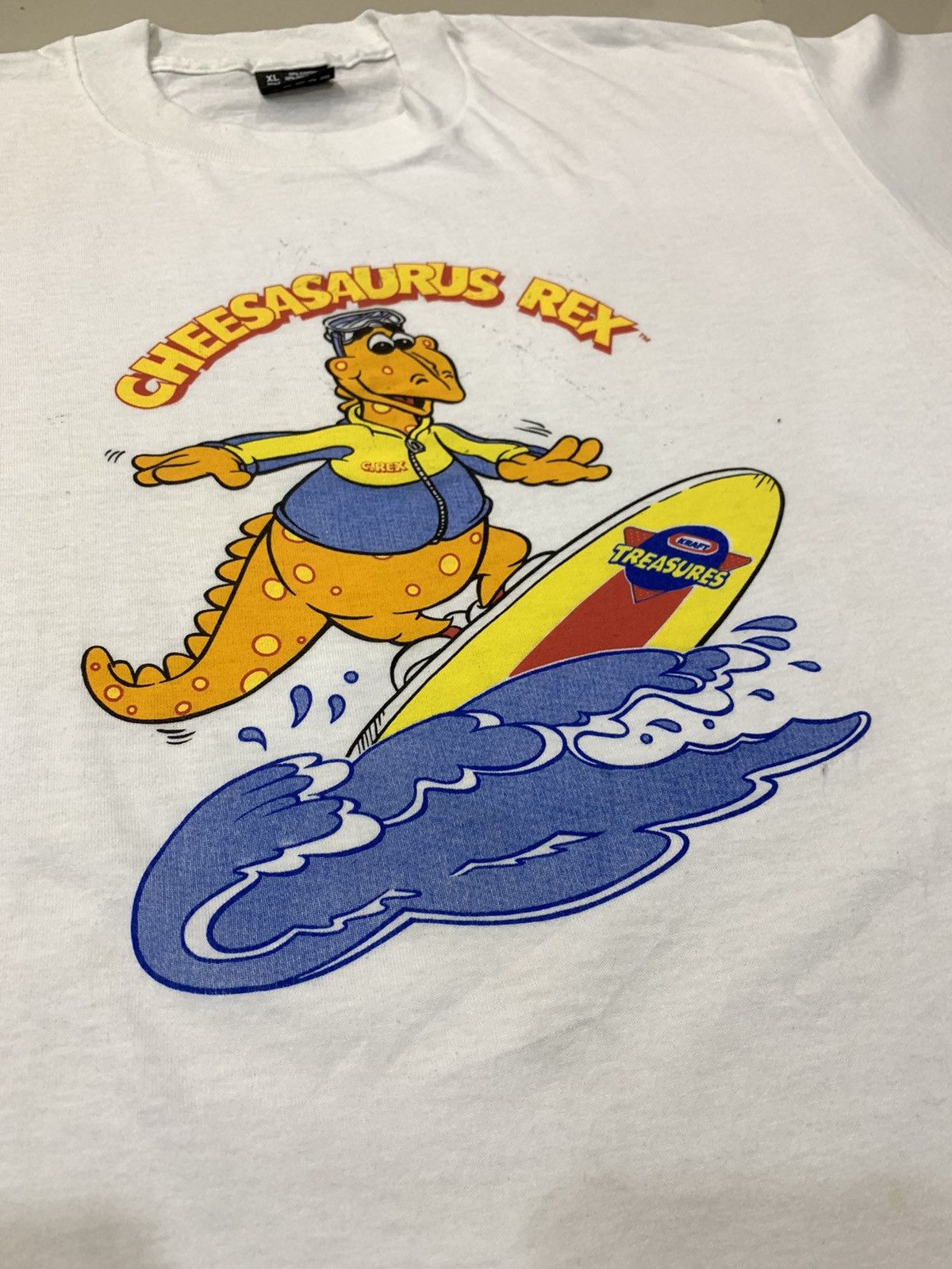 Vintage 1990s CHEESASAURUS KRAFT CHEESE SINGLE STITCHES SHIRT Size US XL / EU 56 / 4 - 5 Thumbnail