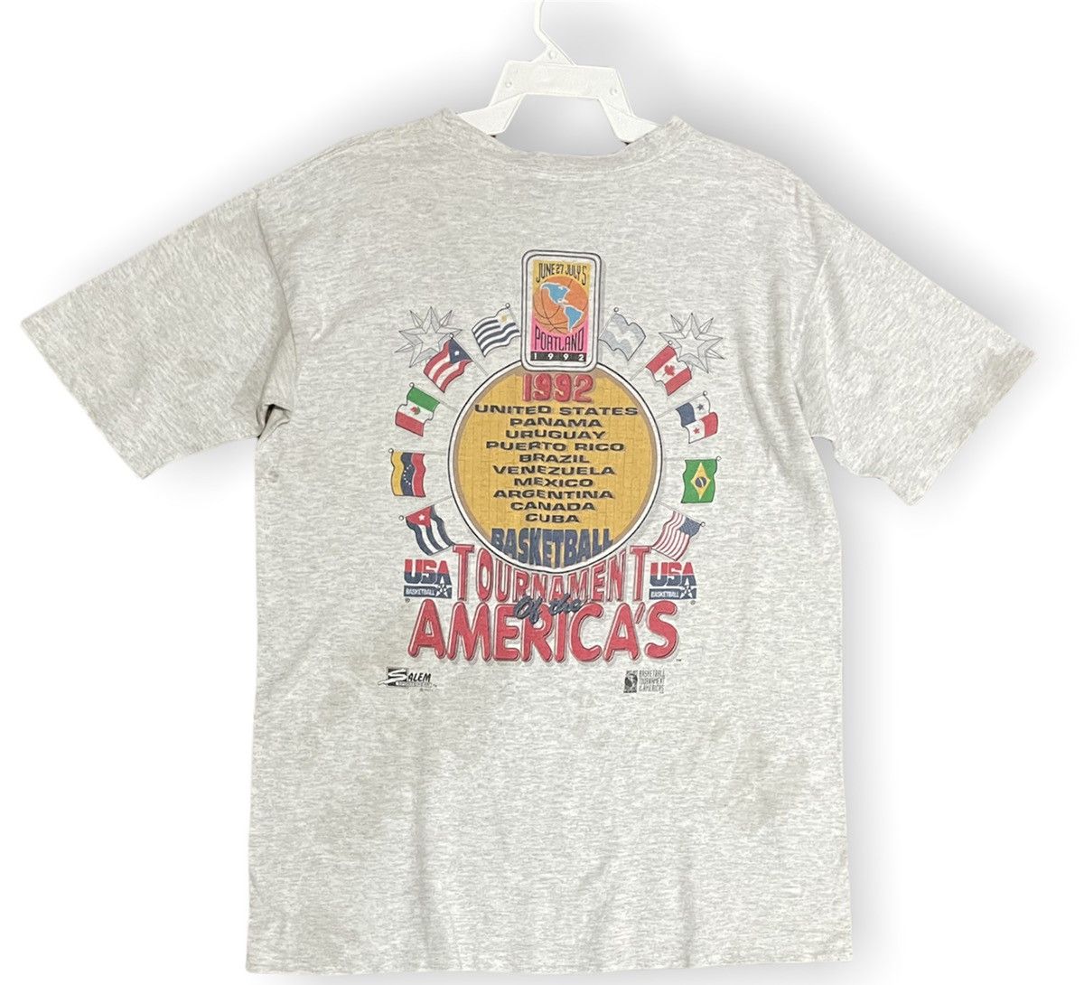 NBA Vintage 1993 USA Basketball Dream Team Cartoon Tee Size US L / EU 52-54 / 3 - 5 Thumbnail
