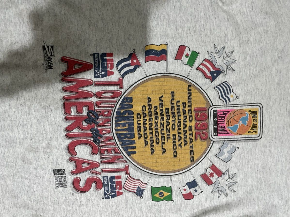 NBA Vintage 1993 USA Basketball Dream Team Cartoon Tee Size US L / EU 52-54 / 3 - 13 Thumbnail