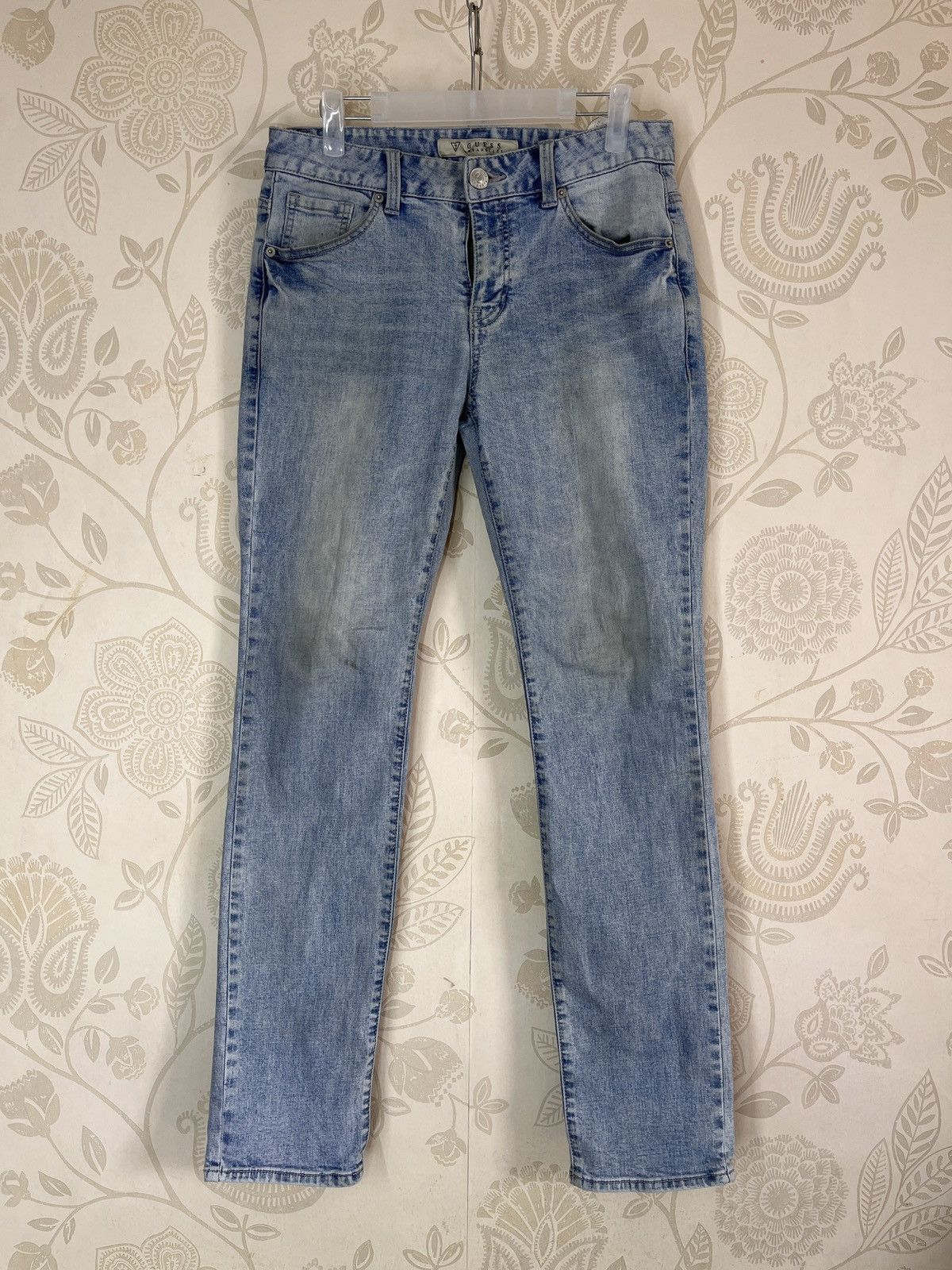 image of Los Angeles Vintage Distressed Denim Jeans in Blue, Men's (Size 30)