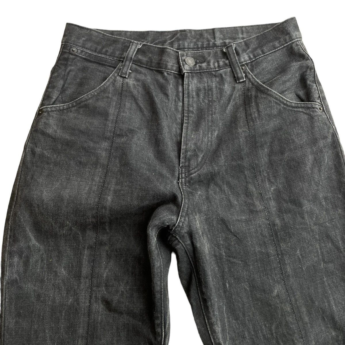 If Six Was Nine × Japanese Brand × Le Grande Bleu (L.G.B.) 🇯🇵 GU JAPAN FLARE DENIM PANTS Size US 30 / EU 46 - 6 Thumbnail