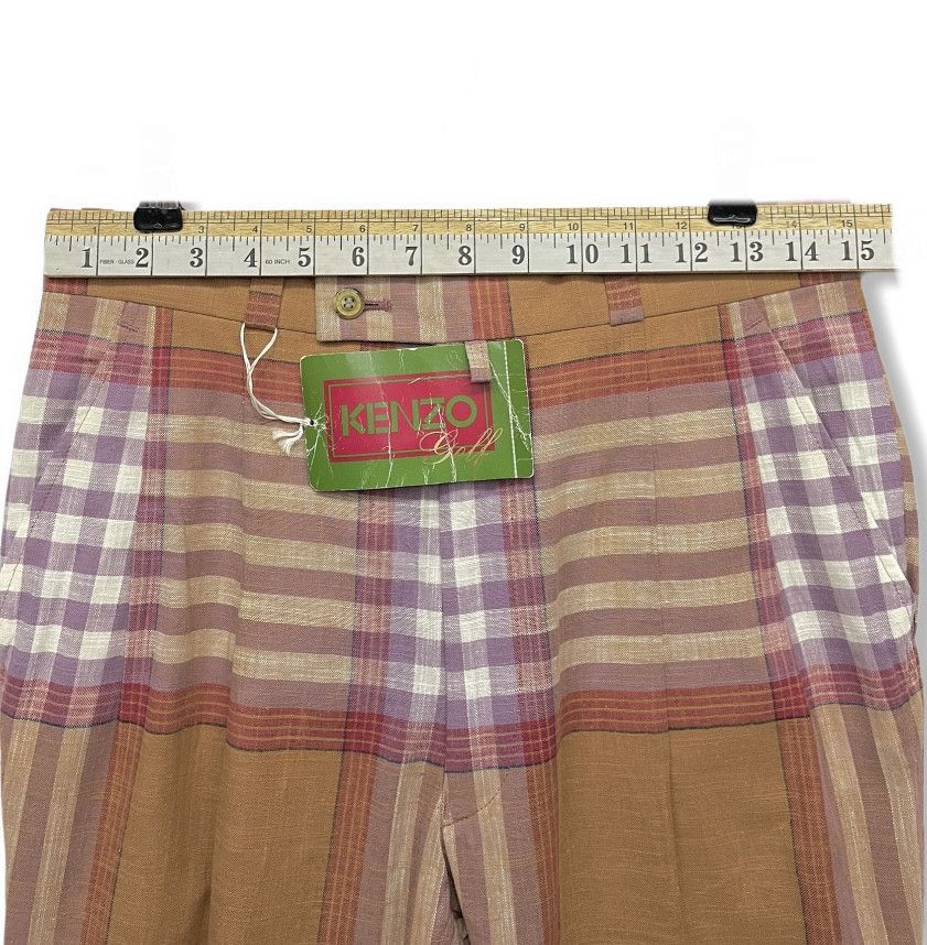 Kenzo VINTAGE 90's! KENZO Golf Checkered Hemp Blends Pants Size US 29 - 10 Thumbnail