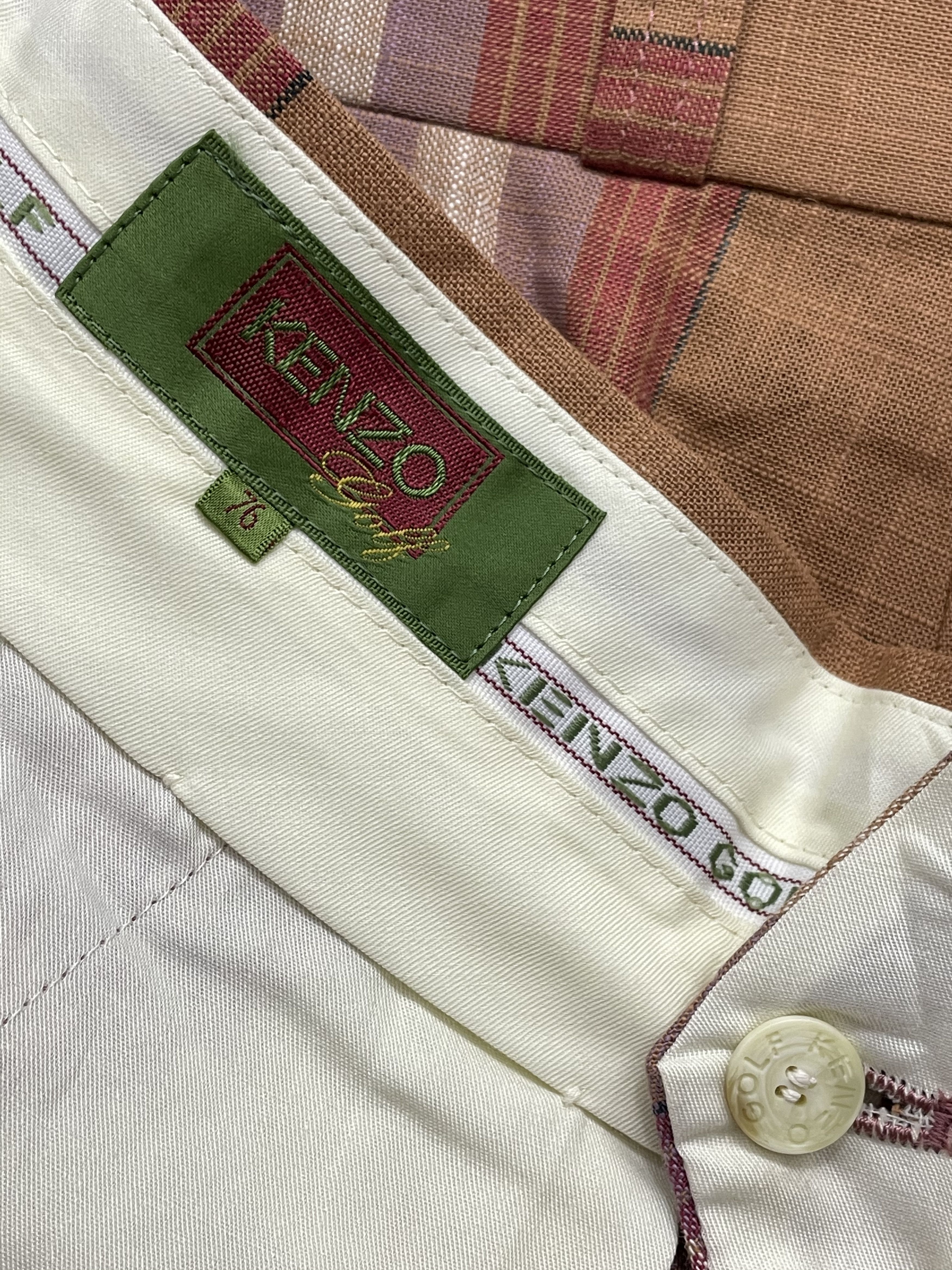 Kenzo VINTAGE 90's! KENZO Golf Checkered Hemp Blends Pants Size US 29 - 3 Thumbnail