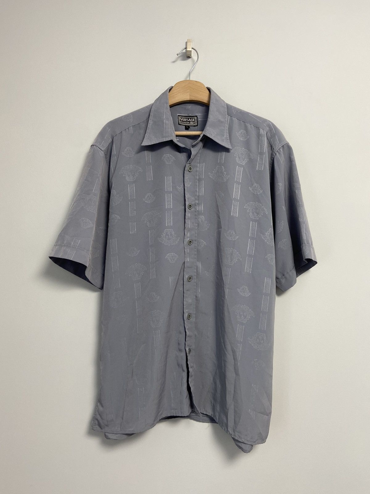 Versace Versace Button Up Shirt Monogram Size US L / EU 52-54 / 3 - 1 Thumbnail