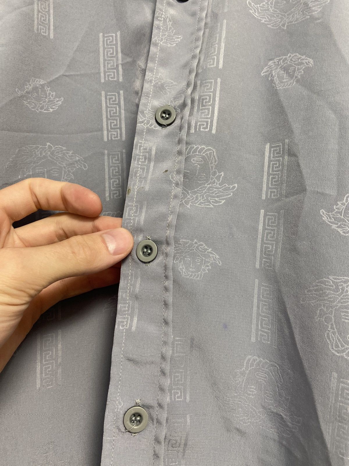 Versace Versace Button Up Shirt Monogram Size US L / EU 52-54 / 3 - 9 Thumbnail