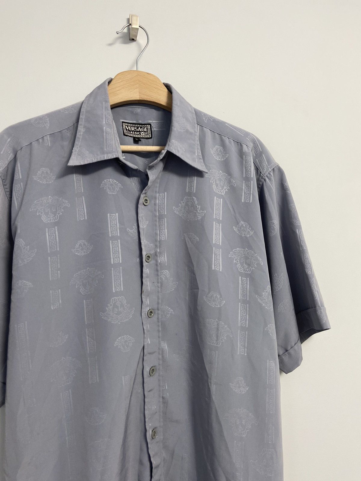 Versace Versace Button Up Shirt Monogram Size US L / EU 52-54 / 3 - 2 Thumbnail