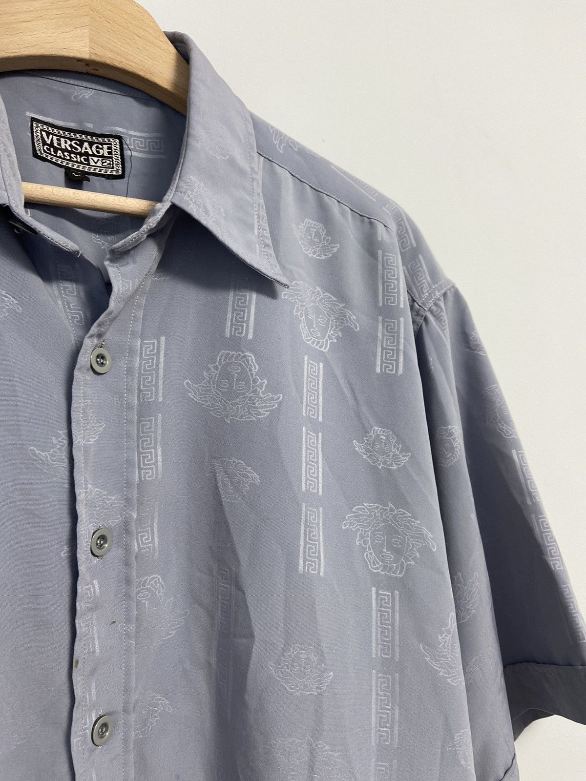 Versace Versace Button Up Shirt Monogram Size US L / EU 52-54 / 3 - 8 Thumbnail
