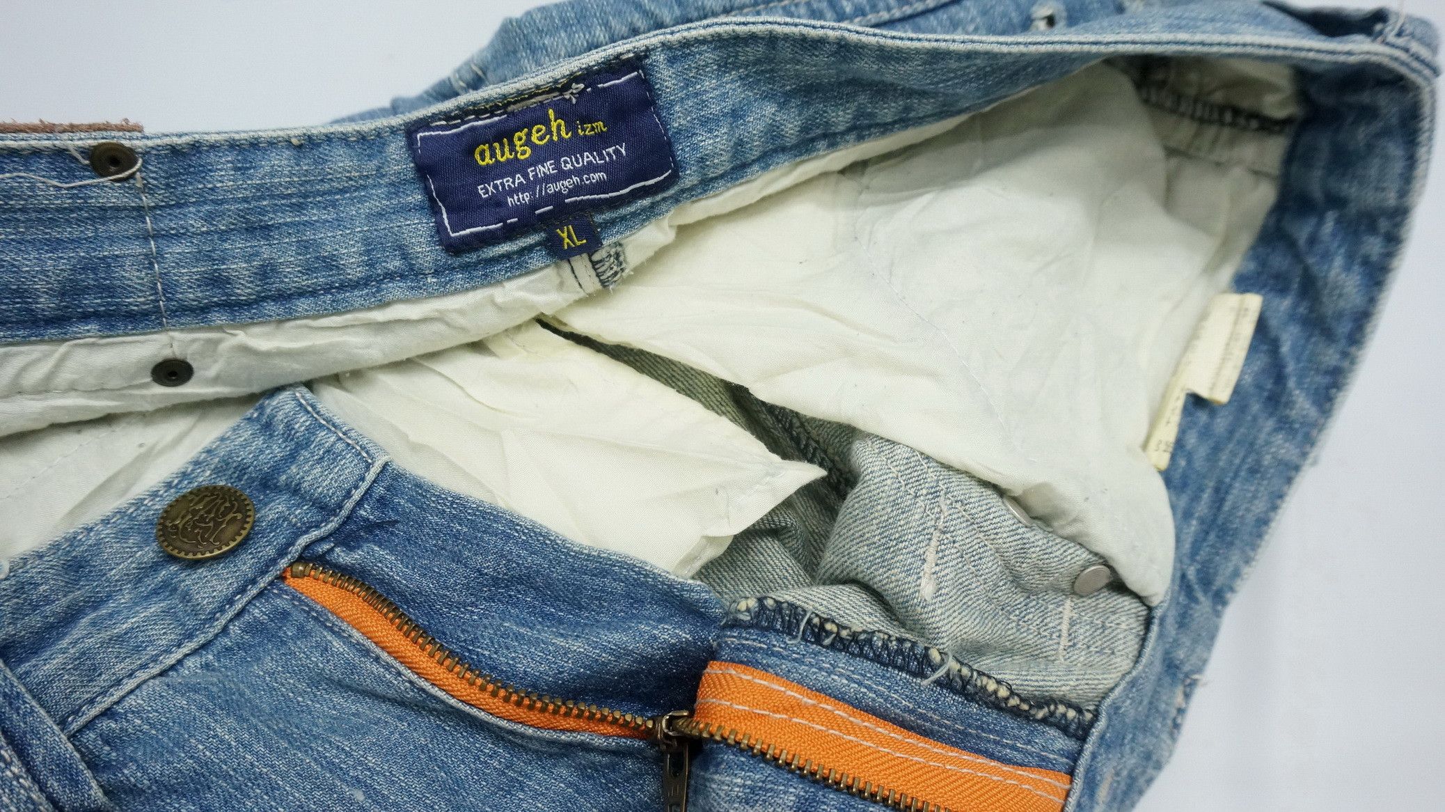 Japanese Brand Dope Vintage Japan AUGEH IZM Cargo Rivets Jeans Size US 33 - 24 Thumbnail