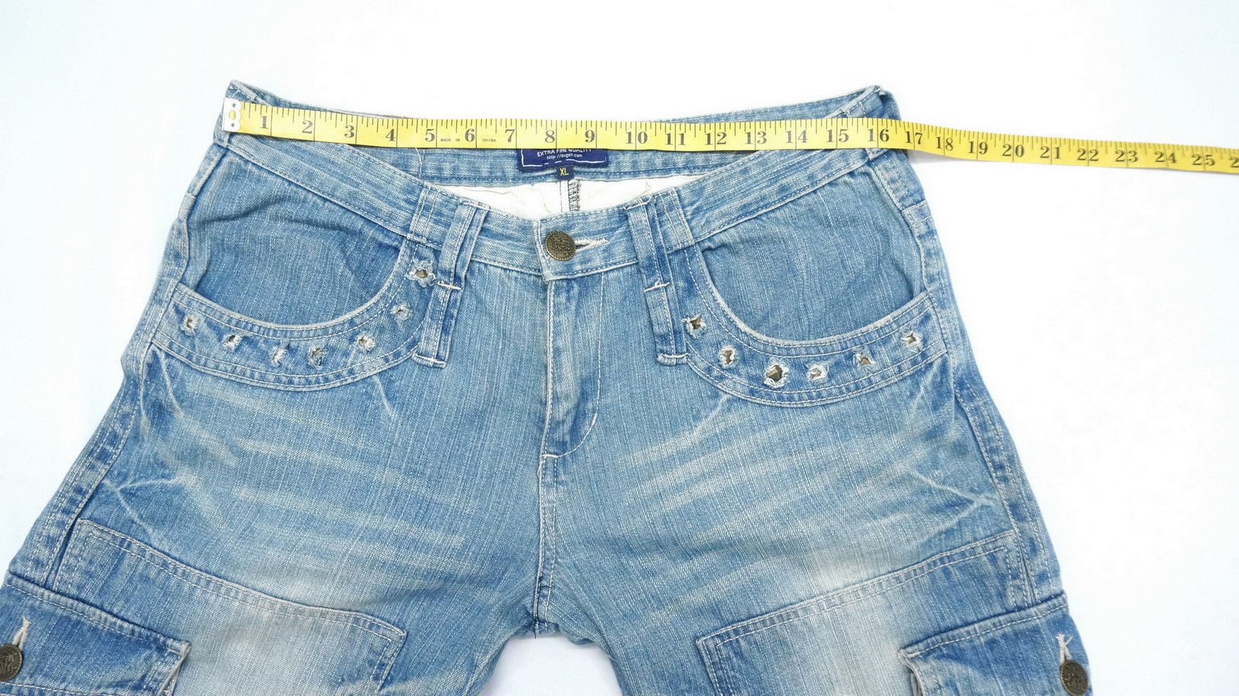 Japanese Brand Dope Vintage Japan AUGEH IZM Cargo Rivets Jeans Size US 33 - 18 Thumbnail