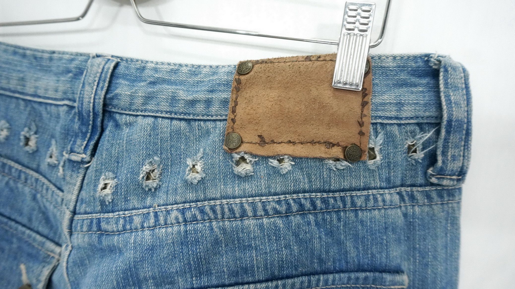 Japanese Brand Dope Vintage Japan AUGEH IZM Cargo Rivets Jeans Size US 33 - 13 Thumbnail