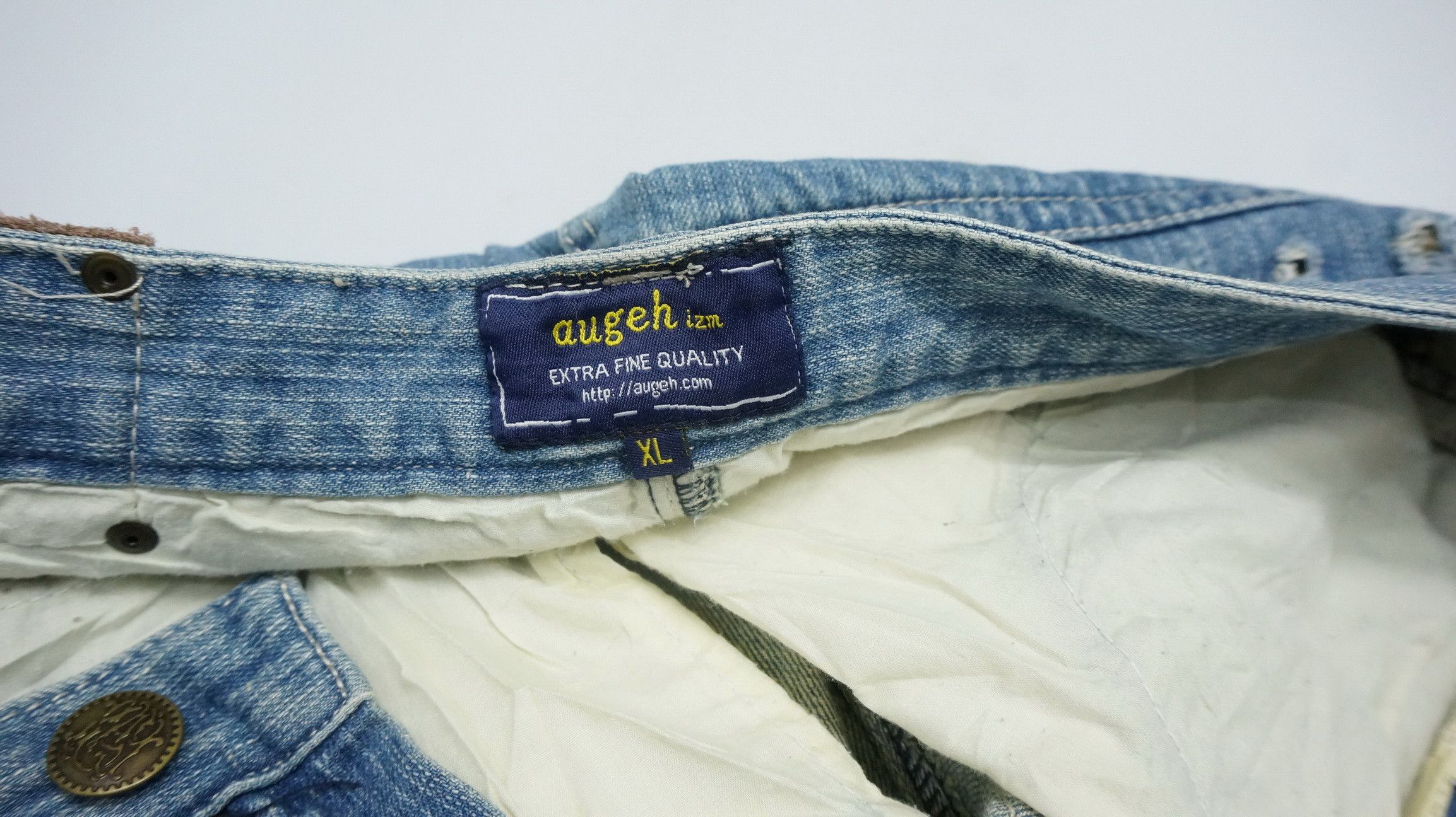 Japanese Brand Dope Vintage Japan AUGEH IZM Cargo Rivets Jeans Size US 33 - 15 Thumbnail