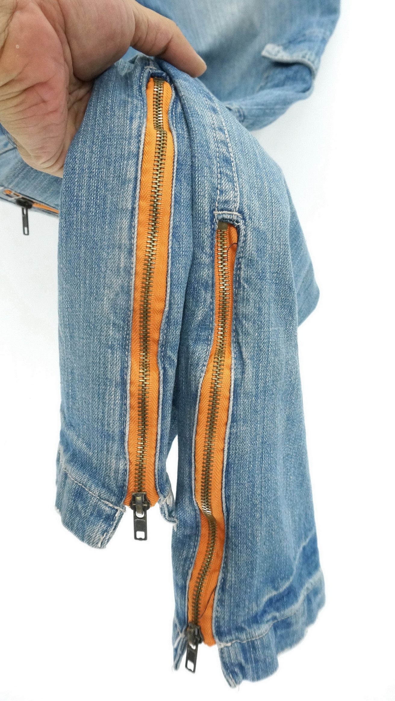Japanese Brand Dope Vintage Japan AUGEH IZM Cargo Rivets Jeans Size US 33 - 14 Thumbnail