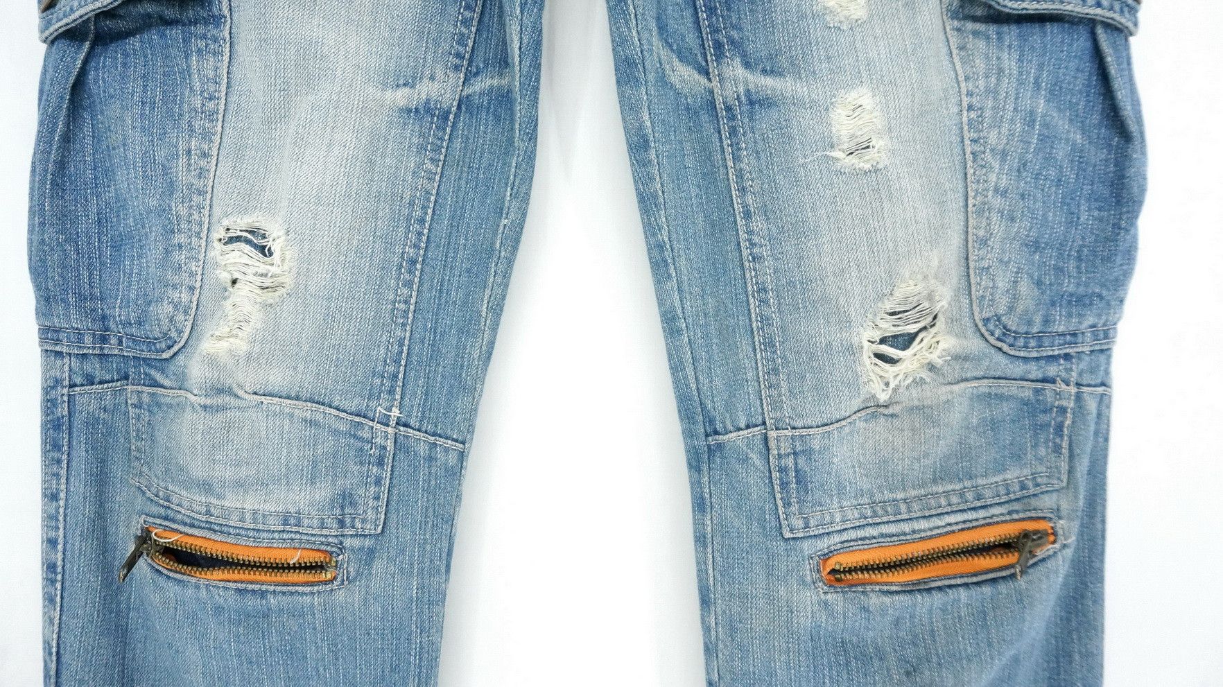Japanese Brand Dope Vintage Japan AUGEH IZM Cargo Rivets Jeans Size US 33 - 7 Thumbnail