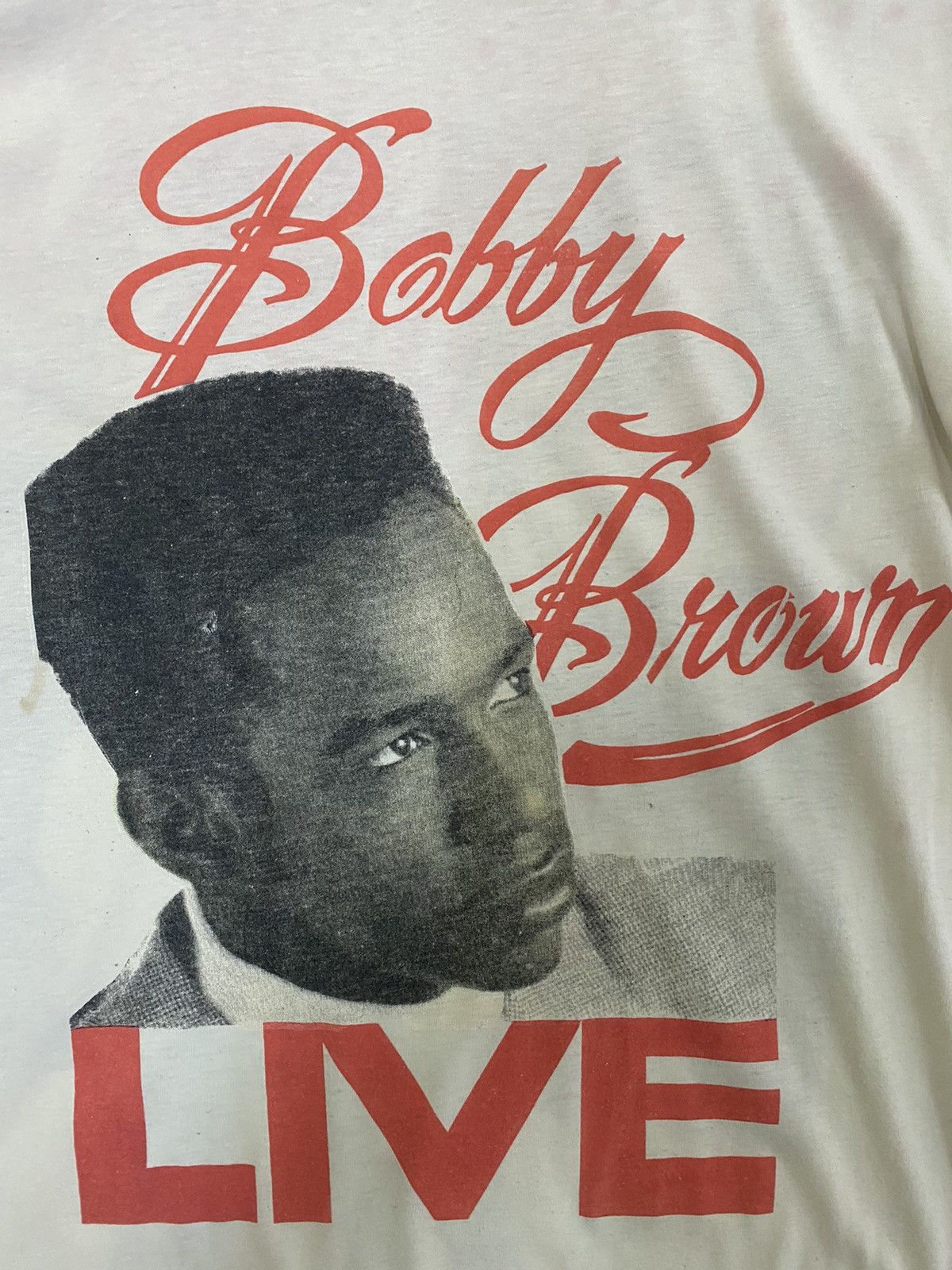 Band Tees vintage 90s BOBBY BROWN live rare design rap t-shirts Size US M / EU 48-50 / 2 - 7 Thumbnail