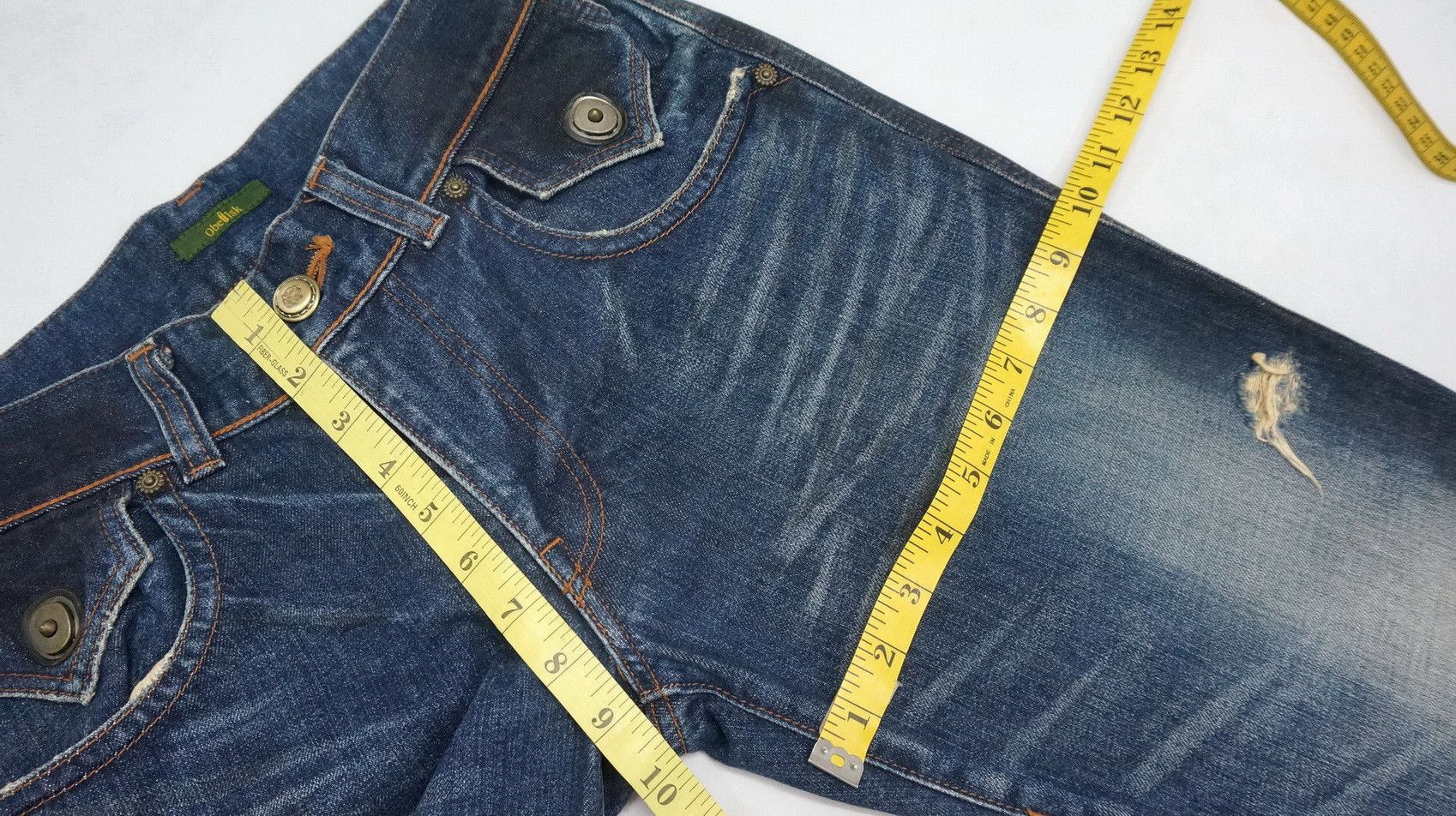 Japanese Brand Fire Rare! OBELISK Japan Lowrise Distressed Flared Jeans Size US 30 / EU 46 - 17 Thumbnail