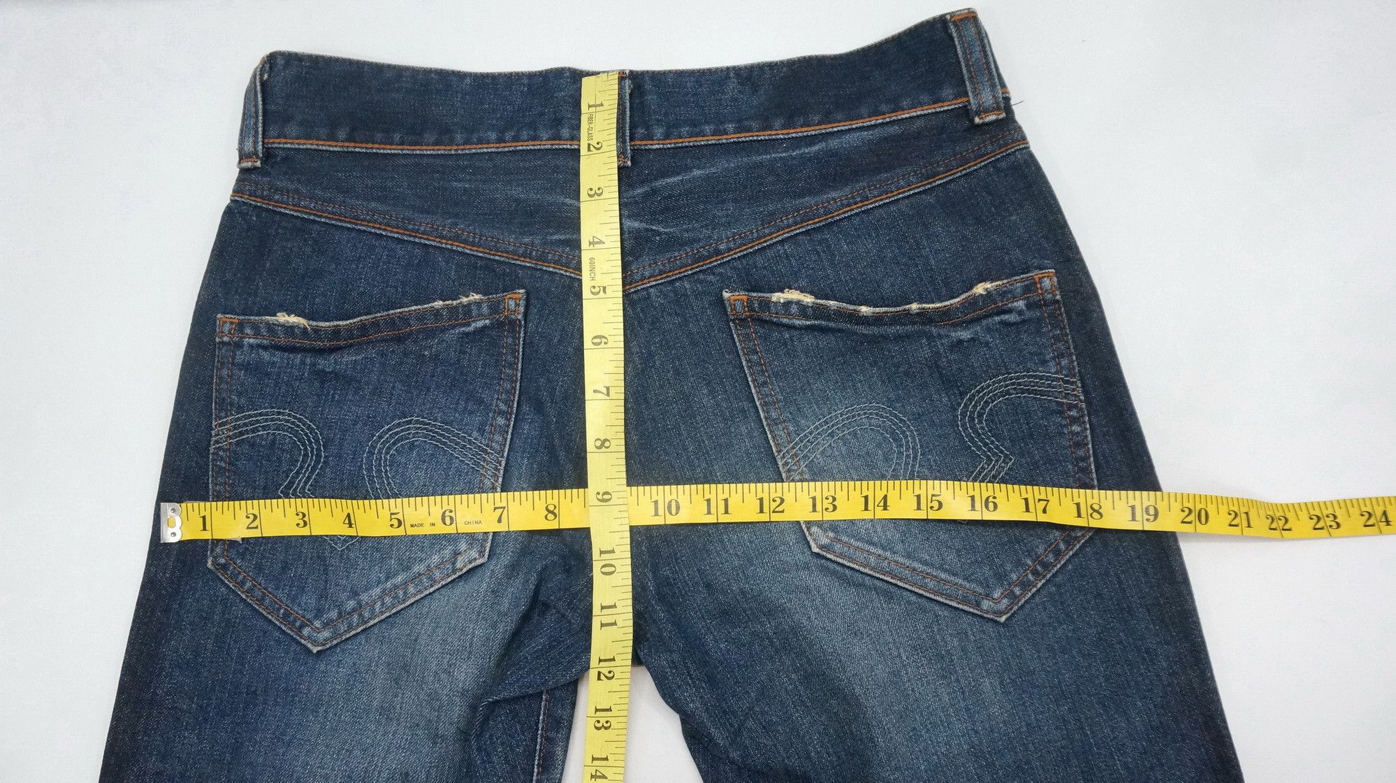 Japanese Brand Fire Rare! OBELISK Japan Lowrise Distressed Flared Jeans Size US 30 / EU 46 - 20 Thumbnail