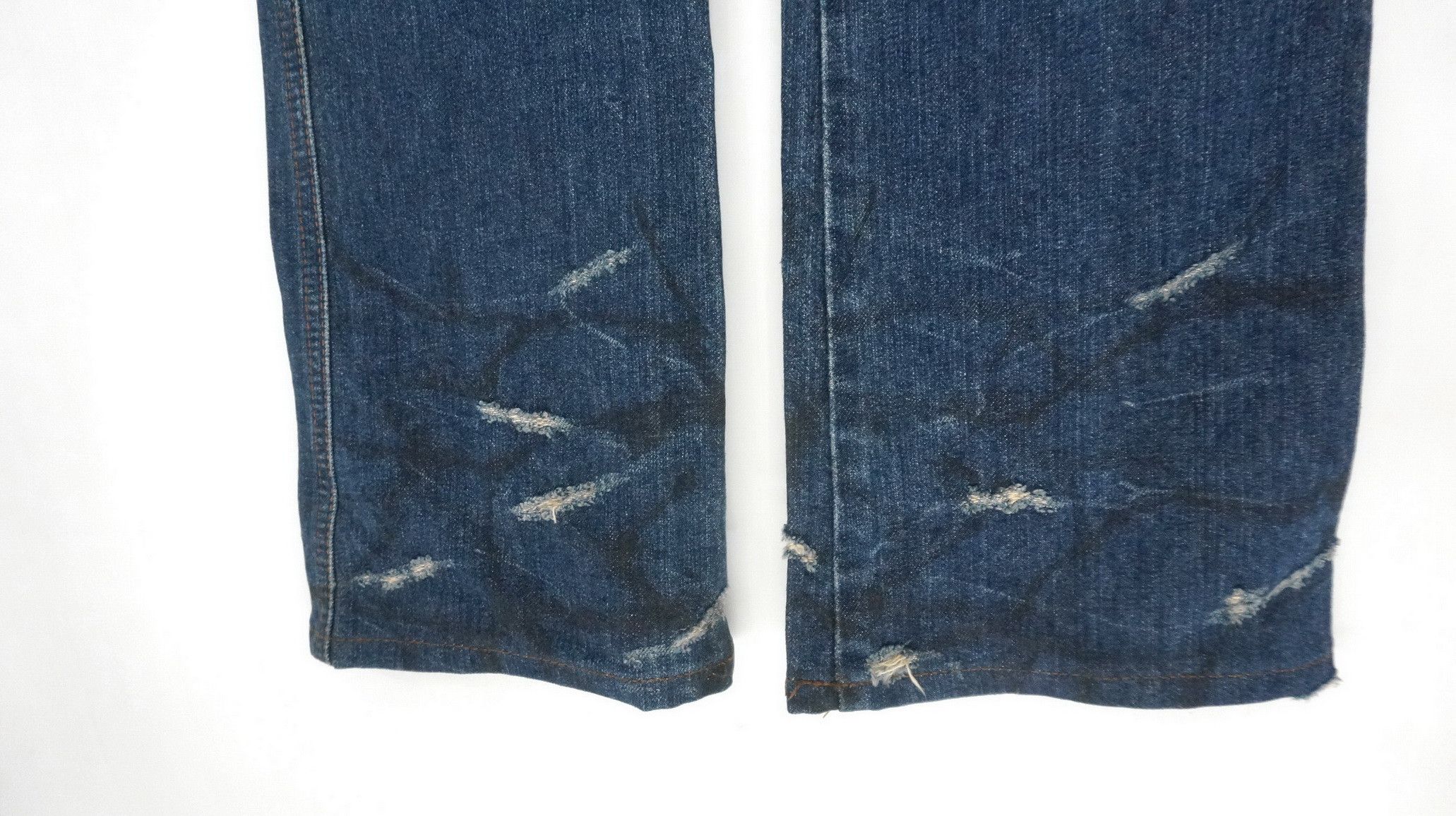 Japanese Brand Fire Rare! OBELISK Japan Lowrise Distressed Flared Jeans Size US 30 / EU 46 - 12 Thumbnail
