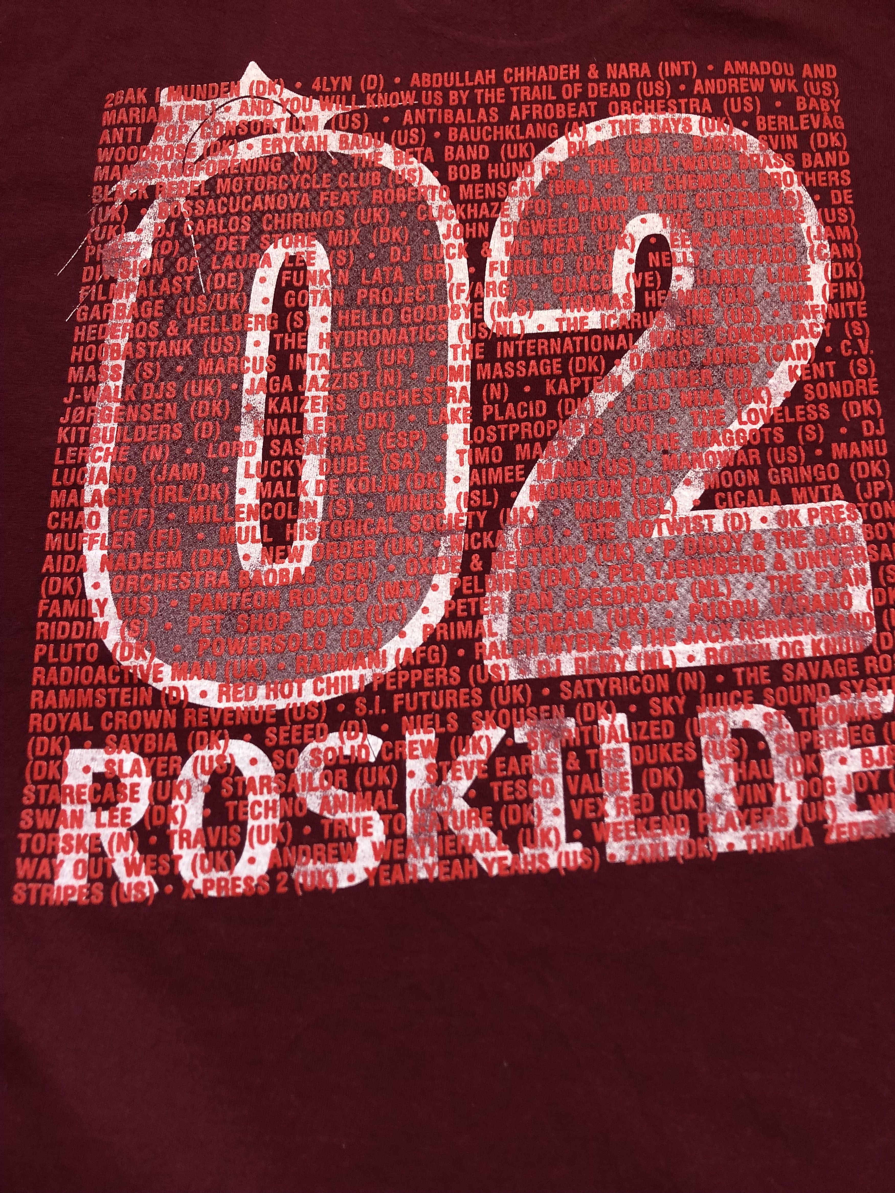Vintage Vintage Roskilde Tour Festival Rock Tee Shirt Y2K Hype Drill Size US L / EU 52-54 / 3 - 9 Thumbnail