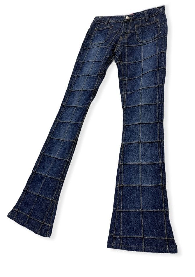 image of If Six Was Nine x Vintage Size 25” Hit It Off Patchwork Bush Pants Hysteric Style in Blue, Men's