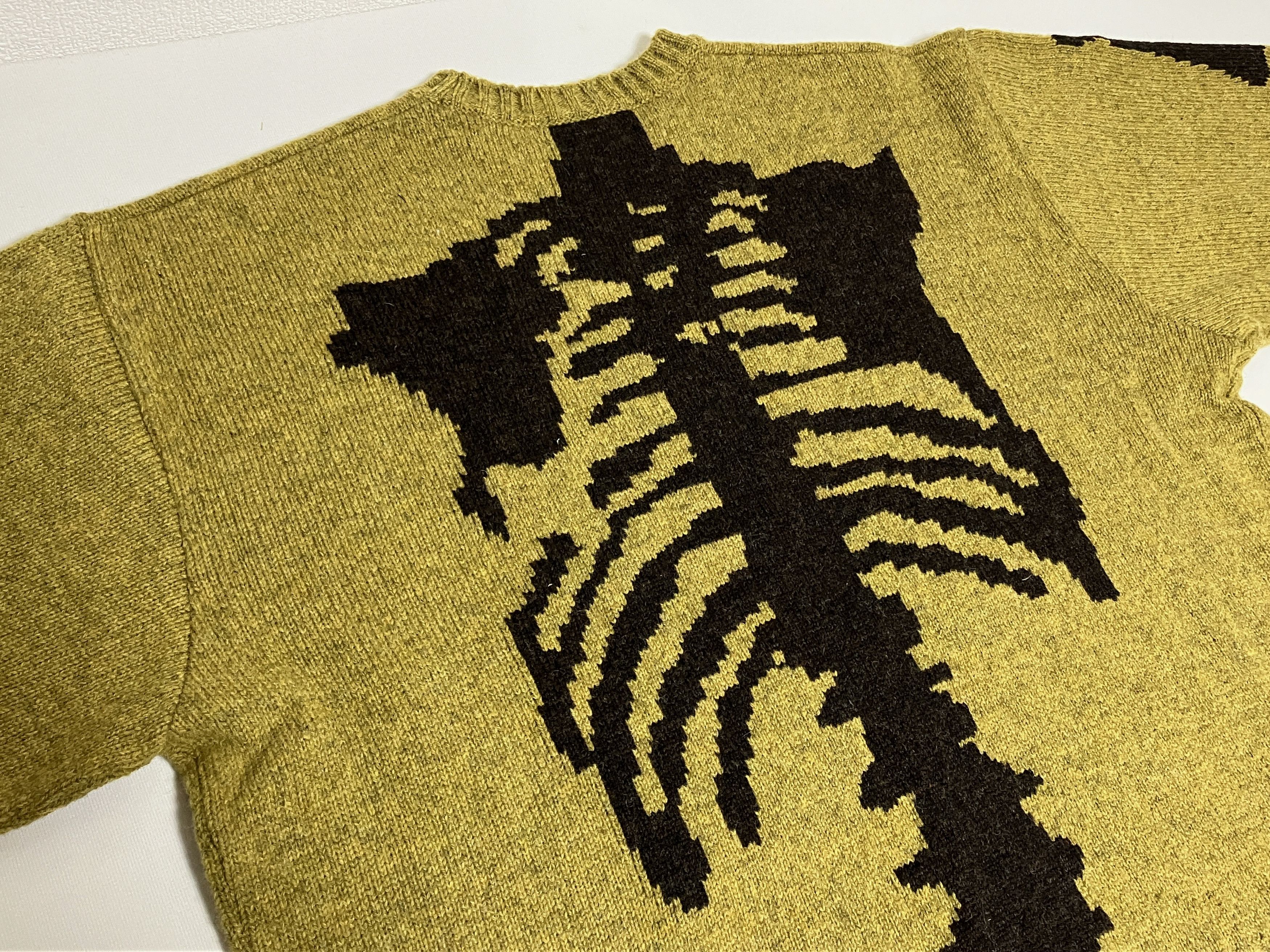 Kapital KAPITAL 5G wool bone crew sweater Skeleton mustard new S Size US S / EU 44-46 / 1 - 4 Thumbnail