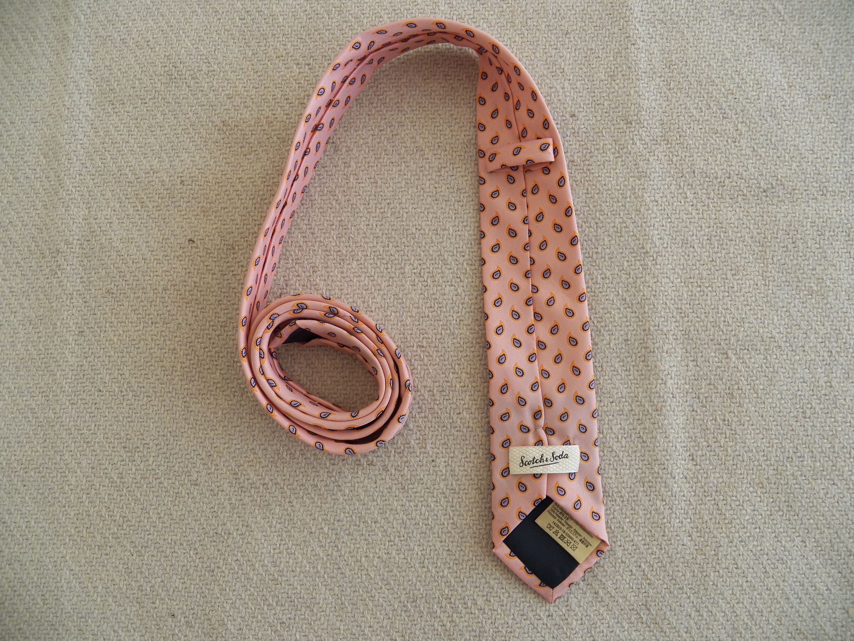 Scotch & Soda NECKTIE pink twill mini paisley polyester narrow tie Size ONE SIZE - 6 Thumbnail