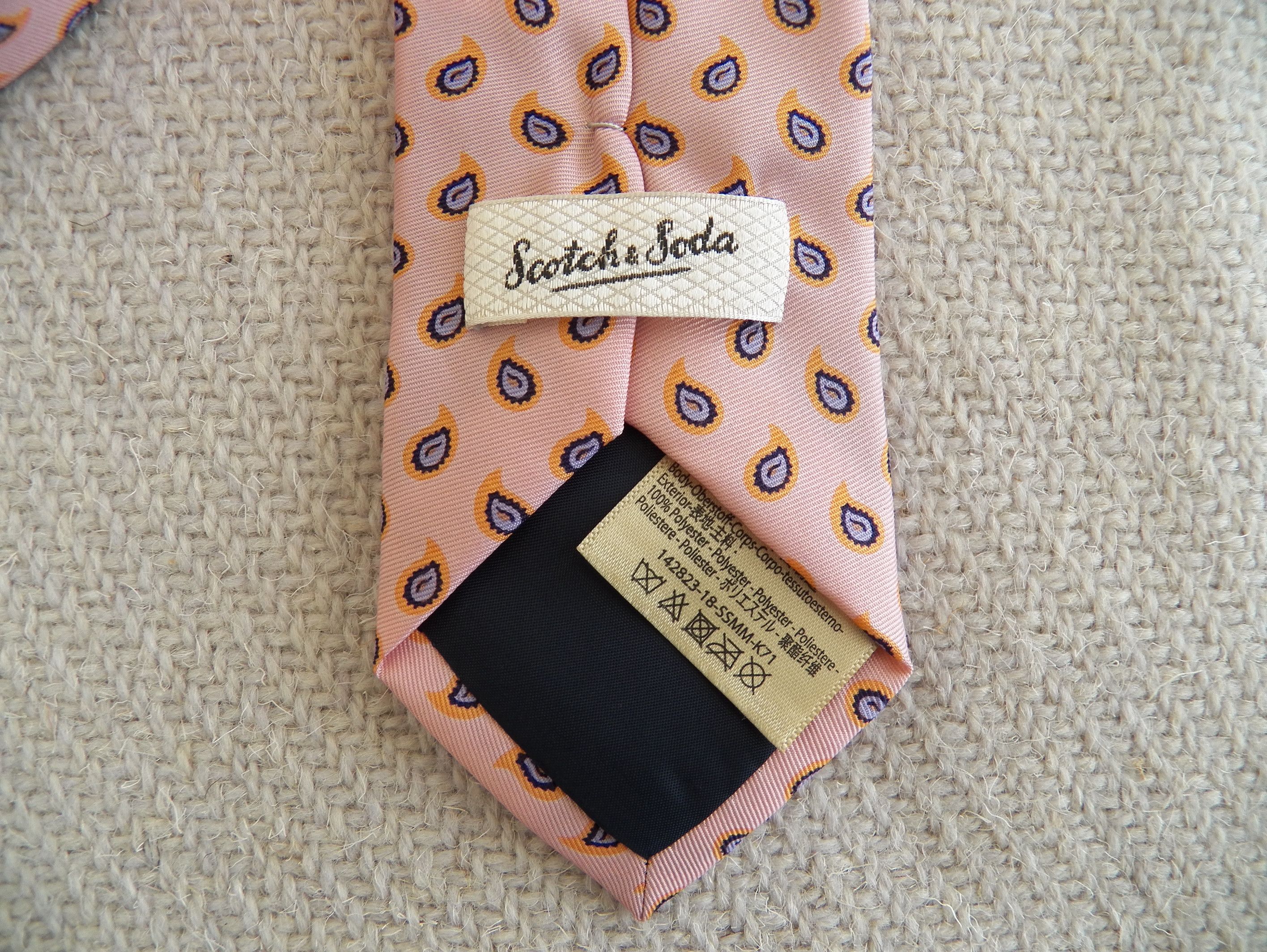 Scotch & Soda NECKTIE pink twill mini paisley polyester narrow tie Size ONE SIZE - 5 Thumbnail