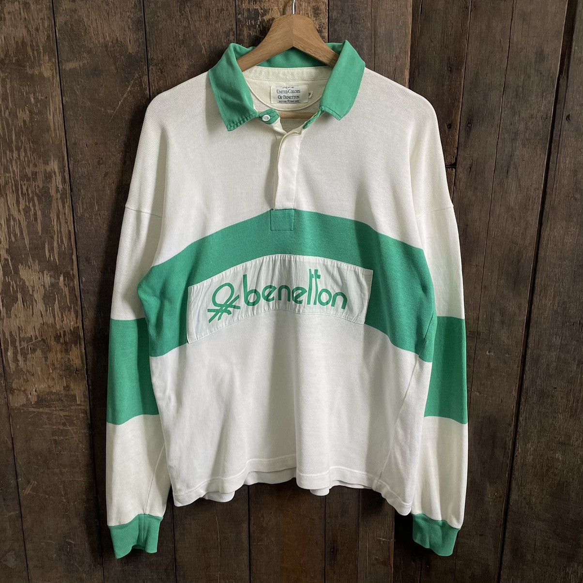 Benetton Vintage Benetton Pullover Sweatshirt Size US M / EU 48-50 / 2 - 1 Thumbnail