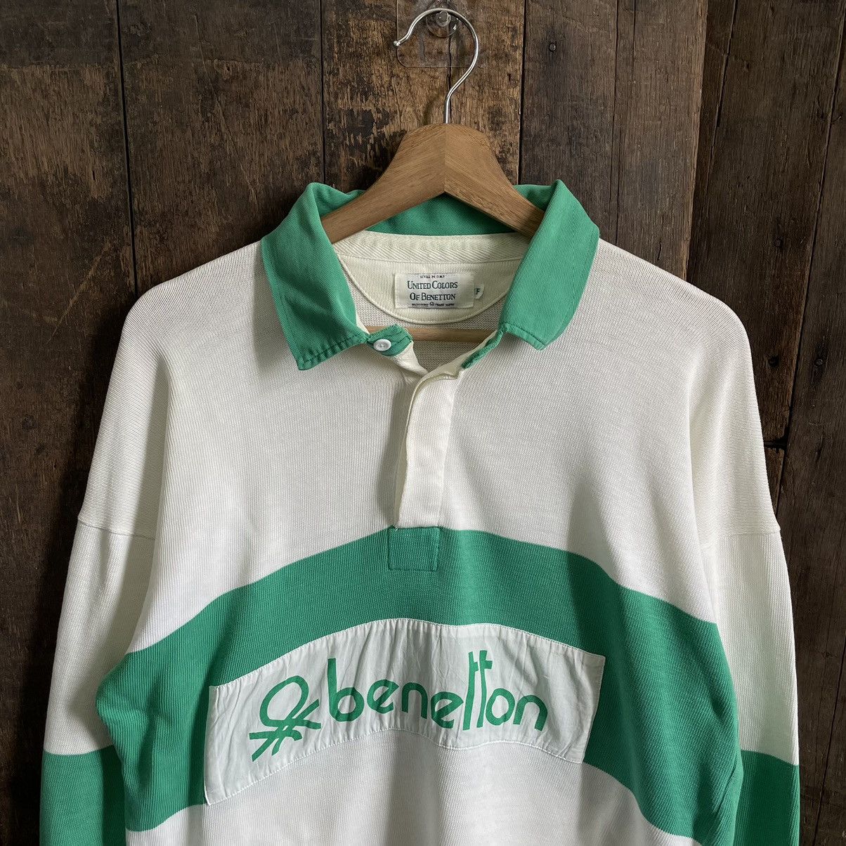 Benetton Vintage Benetton Pullover Sweatshirt Size US M / EU 48-50 / 2 - 2 Thumbnail